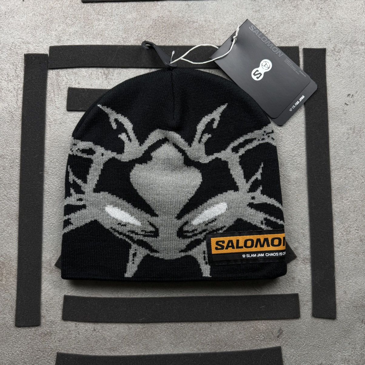 Salomon × Slam Jam Salomon x Slam Jam Beanie Deep Black | Grailed