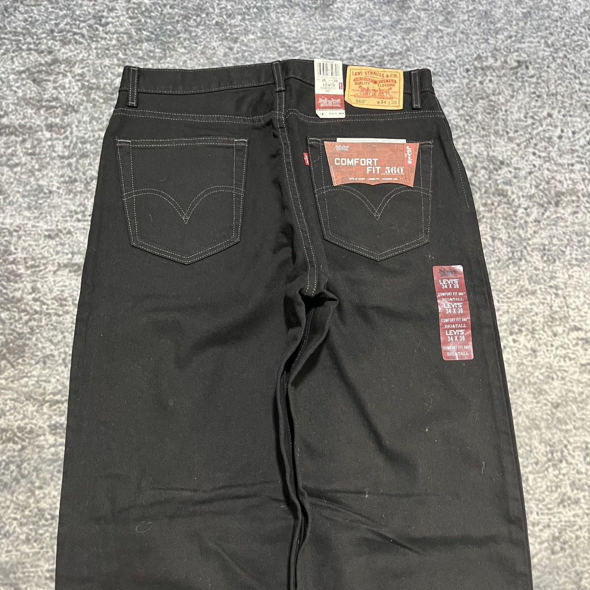 Levi's Vintage Levi's 560 Black Loose Comfort Fit Jeans 34x38 NEW Size US 34 / EU 50 - 3 Thumbnail