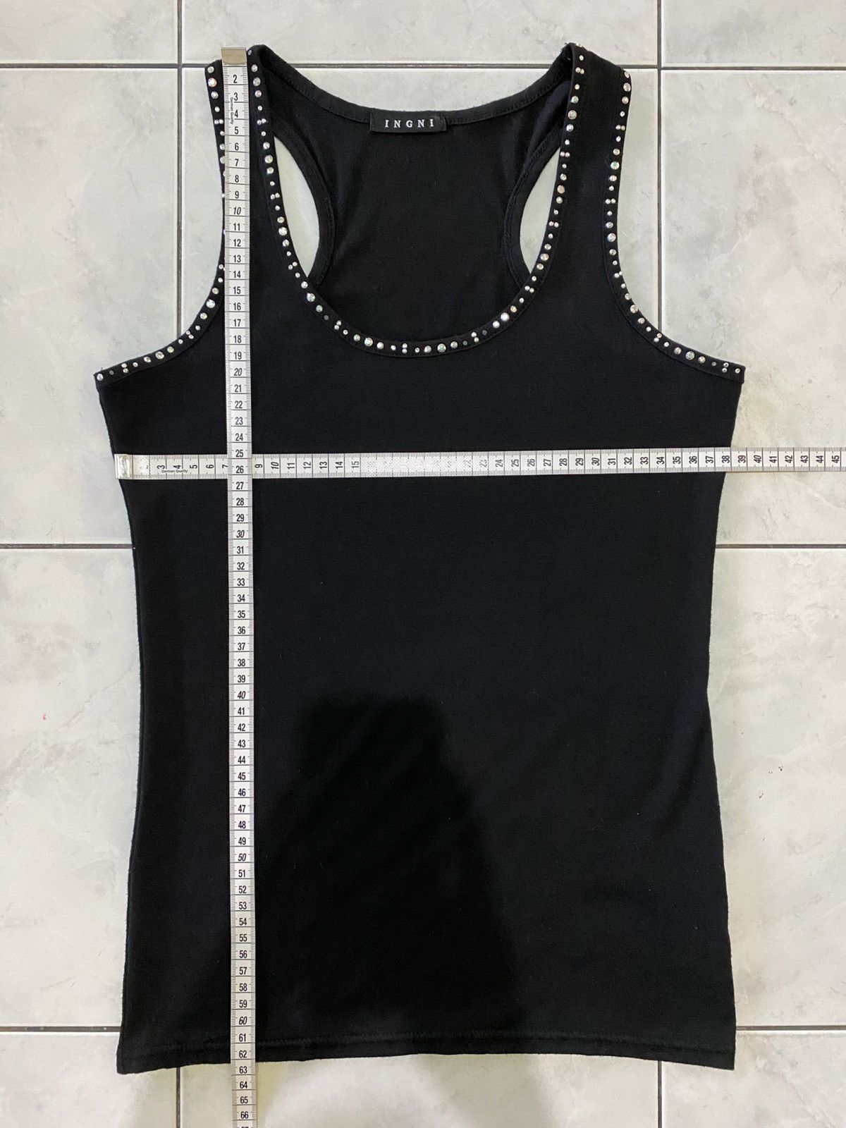 Japanese Brand INGNI Studded Ribbed Tank Top Black Japanese Punk Style Size M / US 6-8 / IT 42-44 - 17 Thumbnail