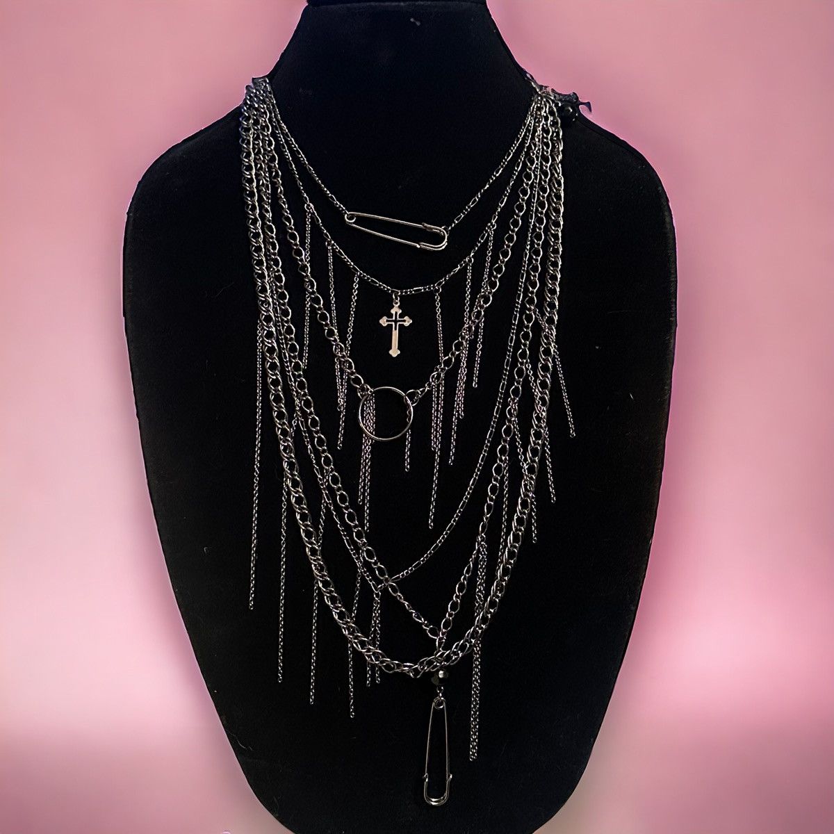 Other Silver tone multi strand layered fringe necklace Size ONE SIZE - 1 Thumbnail