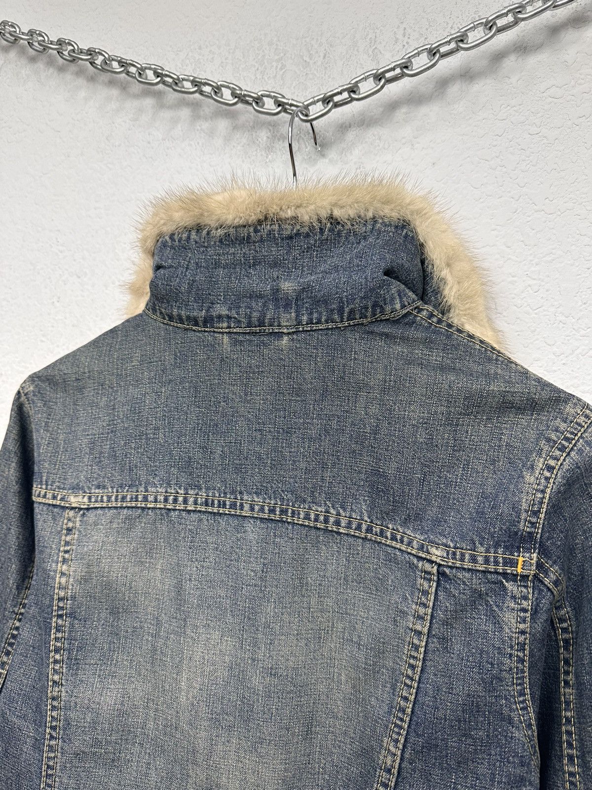 If Six Was Nine Ifsixwasnine Leather Denim Jacket Y2K Japan Hoodie Fur Goa Size M / US 6-8 / IT 42-44 - 10 Thumbnail