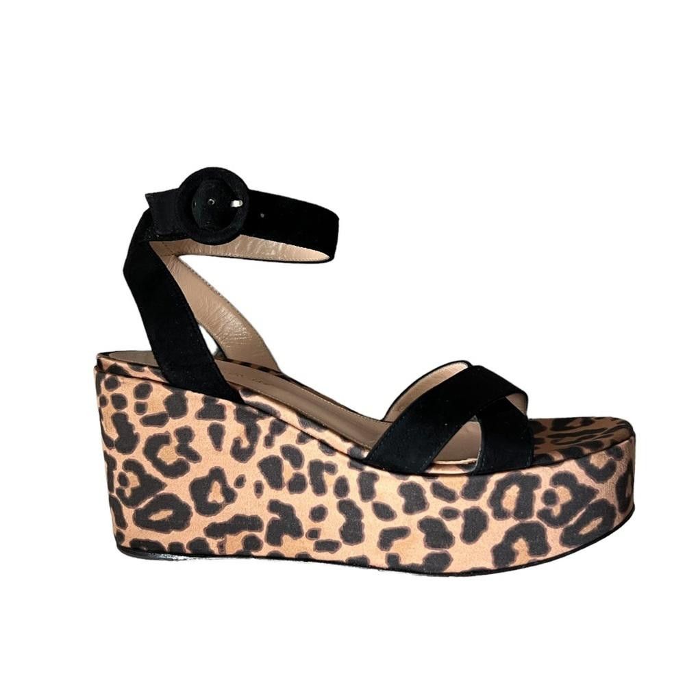Gianvito Rossi Gianvito Rossi Leopard Print Wedge Sandals Size IT 37/US 7 Size US 7 / IT 37 - 2 Thumbnail