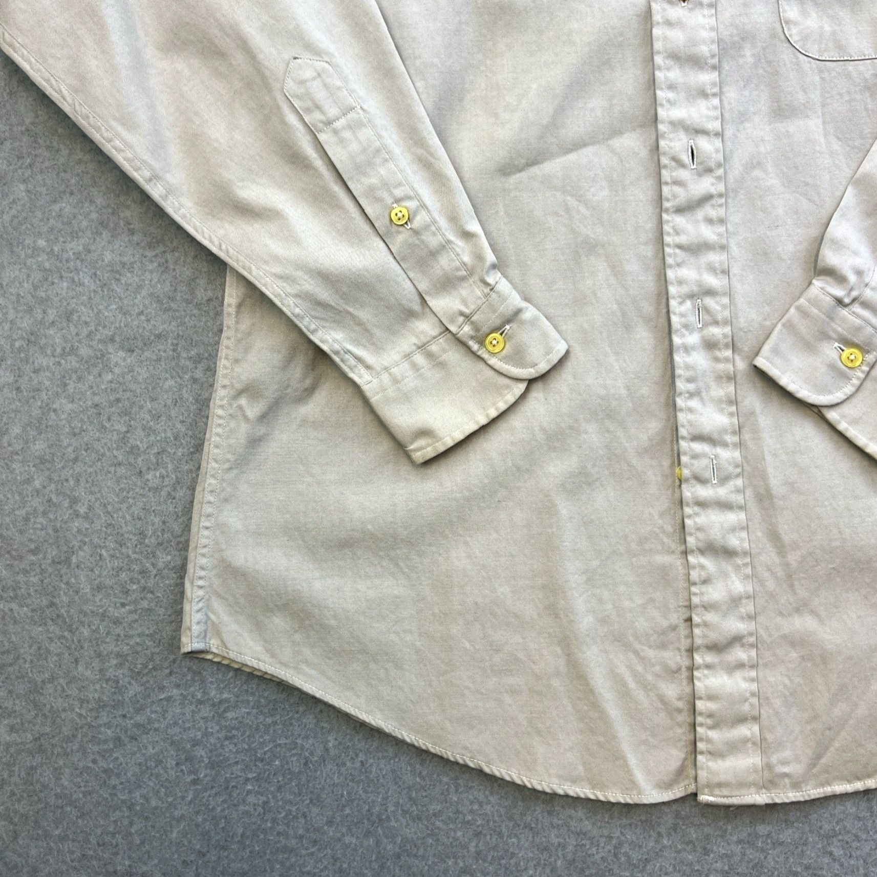 Vintage Bert Pulitzer Shirt Mens 15.5-33 Beige Long Sleeve Collared Button Up Oxford Size US L / EU 52-54 / 3 - 5 Thumbnail