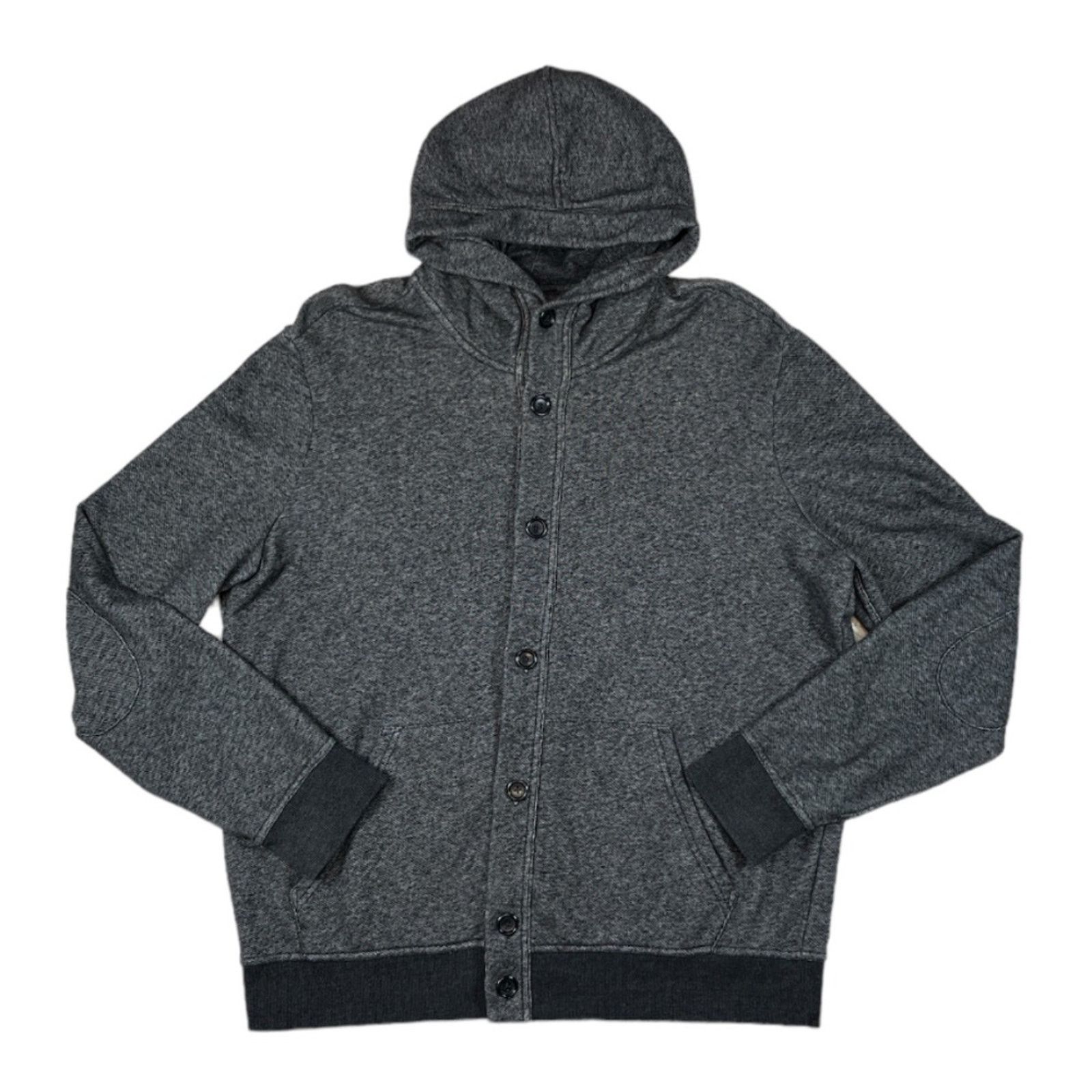 Vince Vince Button-Down Gray Hoodie | Size XL Size US XL / EU 56 / 4 - 1 Thumbnail