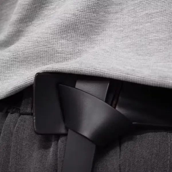 Japanese Brand Fashion retro leather knot belt minimal Size ONE SIZE - 3 Thumbnail