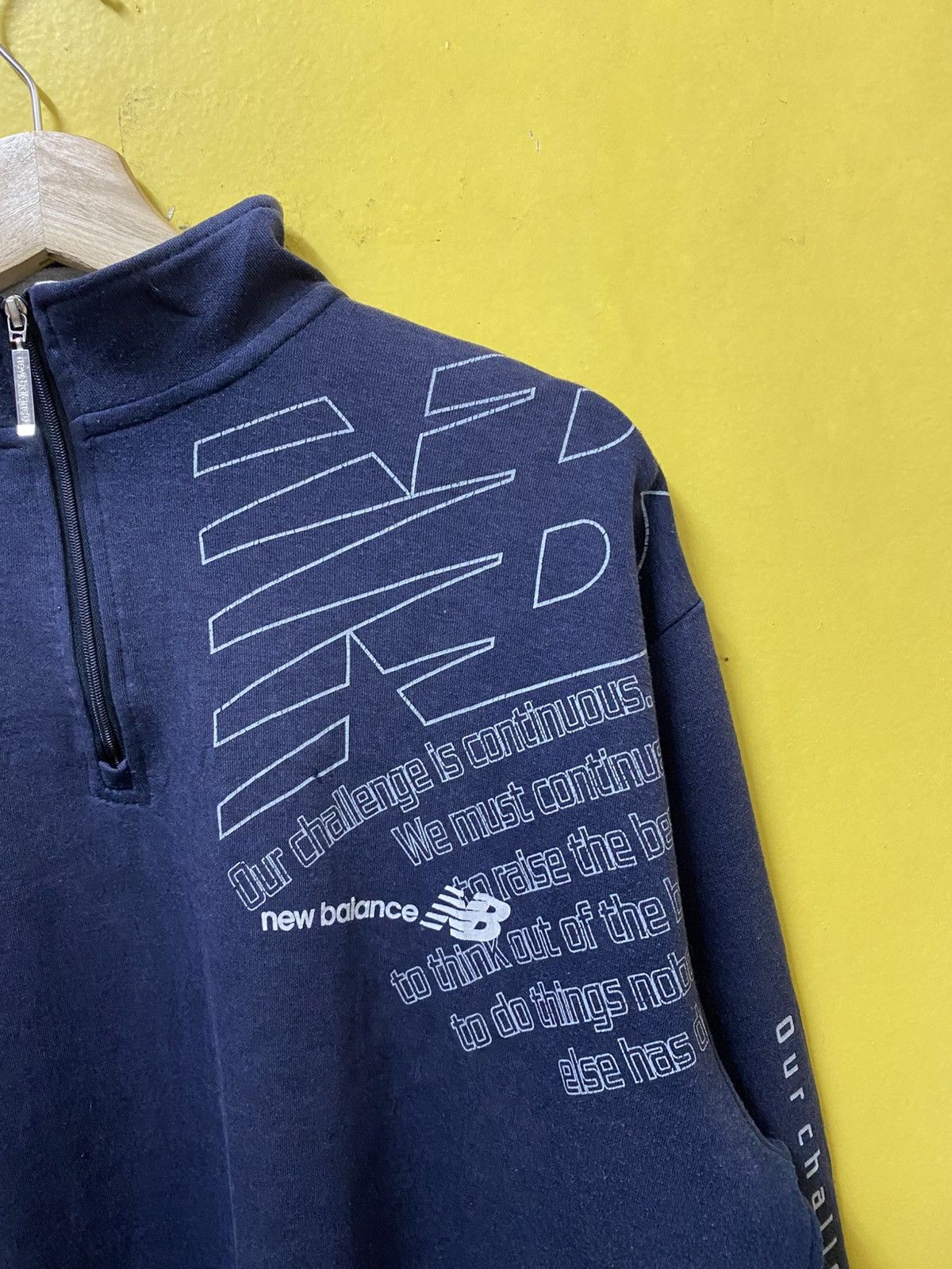 New Balance New Balance Half Zipper Tshirt Long Sleeve Size US L / EU 52-54 / 3 - 4 Thumbnail