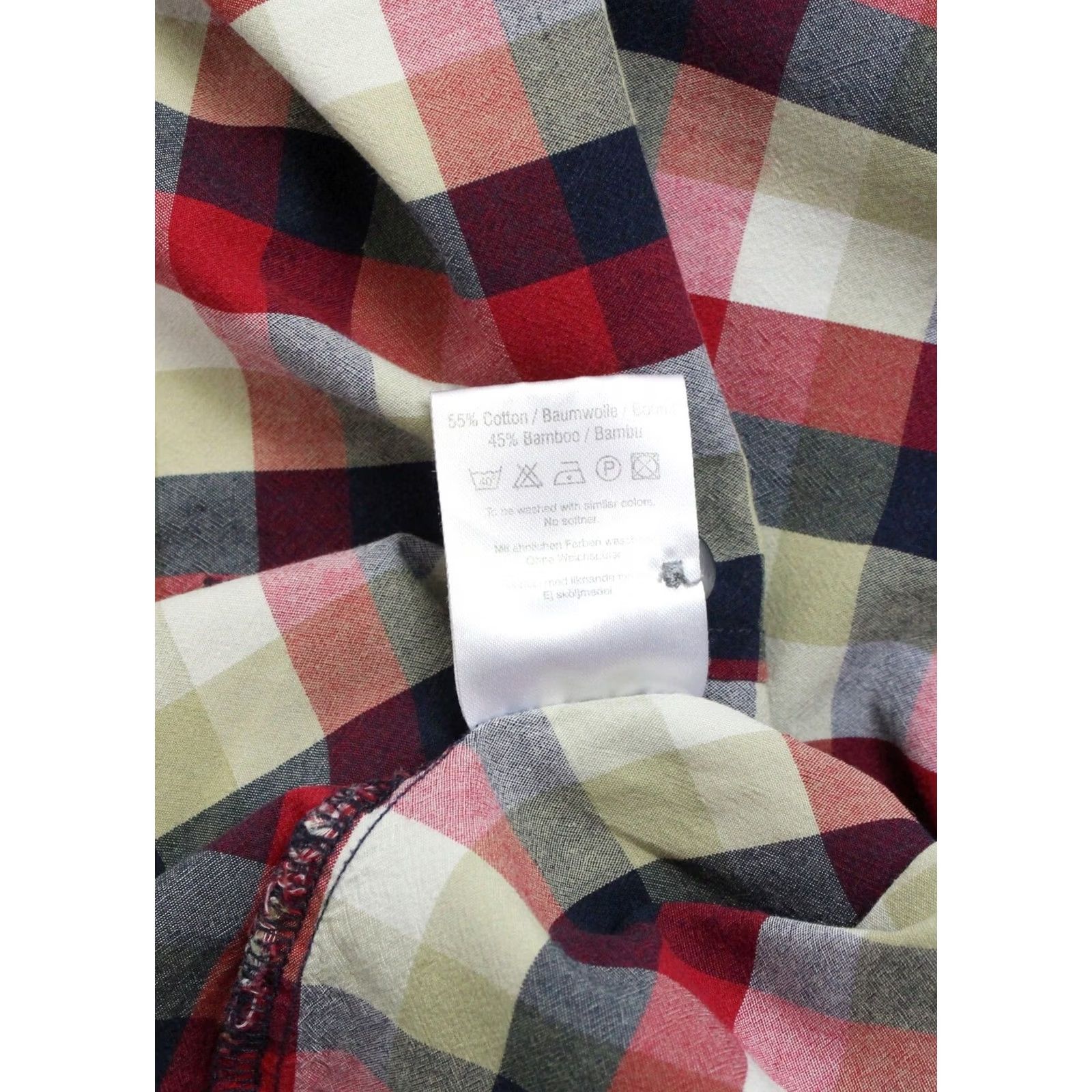 Vintage Lundhags Lauve SS Shirt Men LARGE Button-Up Spread Collar Check Multicoloured Short Sleeve Size US L / EU 52-54 / 3 - 7 Thumbnail
