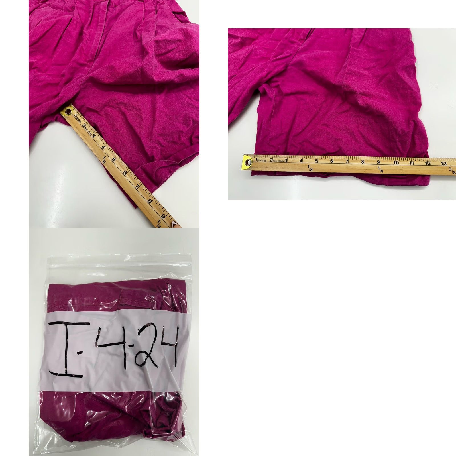 Vintage Rafaella Pink High Waisted Linen Blend Shorts Size 6 Womens 5-Pocket Culotte Vintage Classic Size 28" / US 6 / IT 42 - 8 Thumbnail