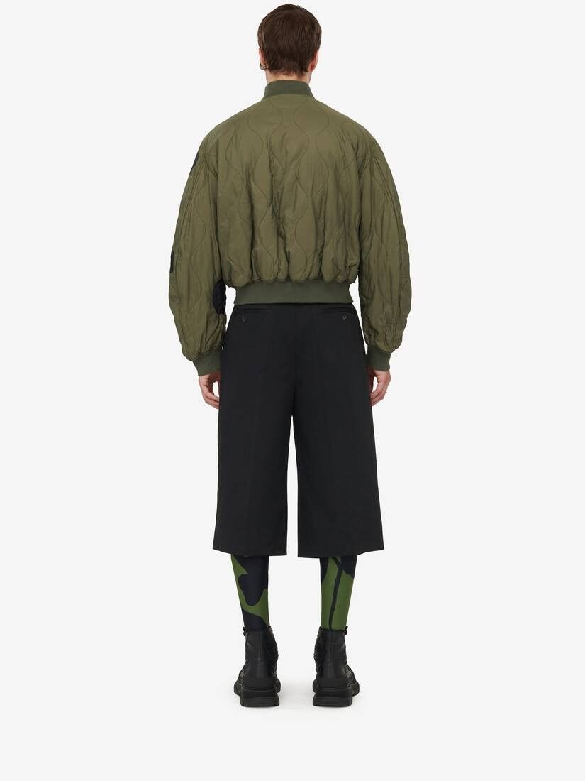 Alexander McQueen o1w1db10725 Orchid Bomber Jacket in Khaki/Black Size US L / EU 52-54 / 3 - 4 Thumbnail