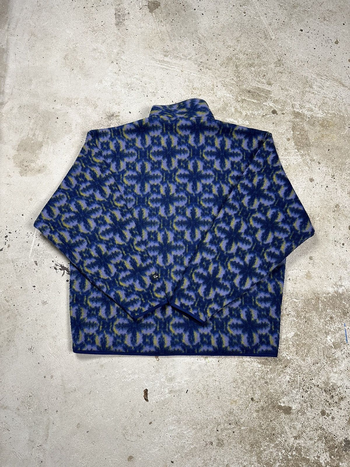 Japanese Brand × Vintage ‼️ Vintage 90s Navy Fleece Sherpa 1/3 Buttons Sweatshirt Size US XL / EU 56 / 4 - 2 Thumbnail