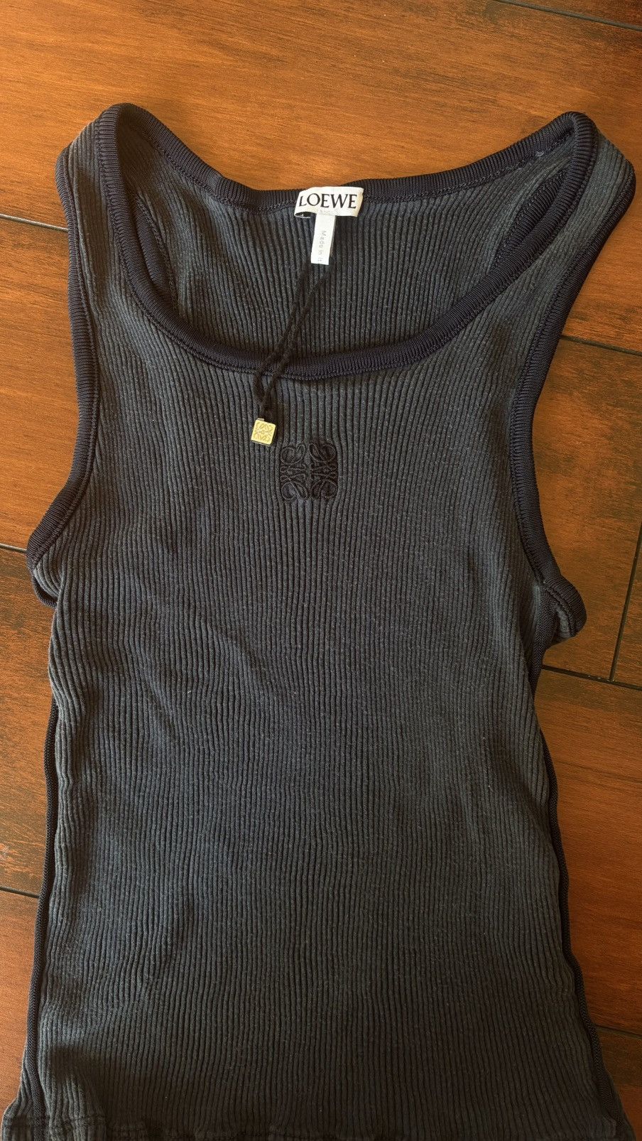 Loewe LOEWE tank top navy with monogram logo Size XS / US 0-2 / IT 36-38 - 1 Thumbnail