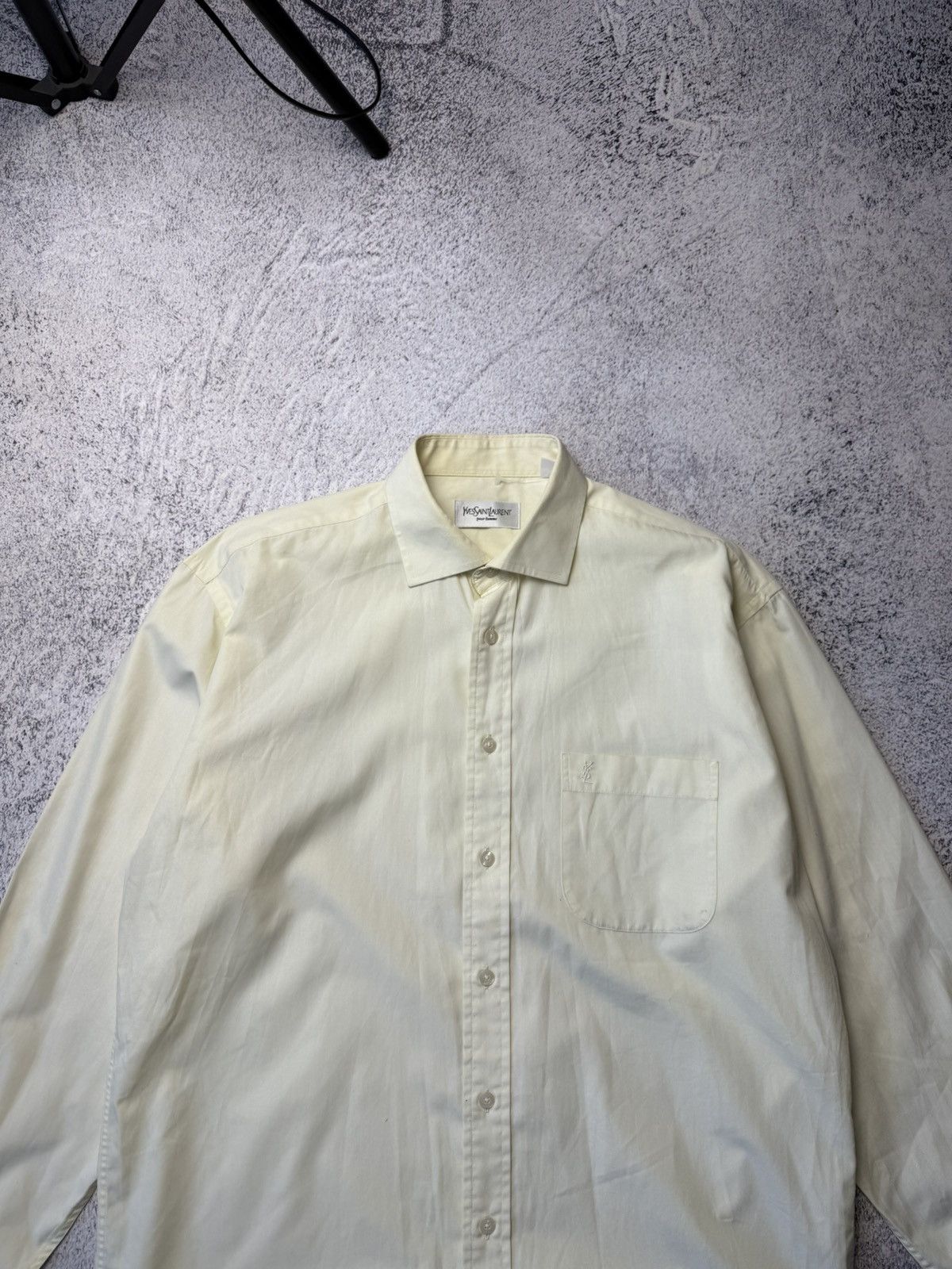Vintage Yves Saint Laurent Classic Wedding Shirt with Cufflinks Size US L / EU 52-54 / 3 - 5 Thumbnail