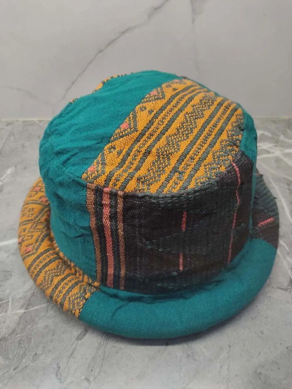 Japanese Brand × Vintage Vintage 90s Patchwork Hat Cap Size ONE SIZE - 1 Thumbnail