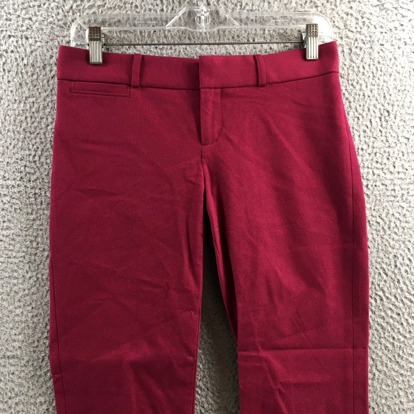 Banana Republic Banana Republic Sloan Dress Pants Womens 0 Burgundy Low Rise Flat Front Zip Pants Mens Womens Size 25" / US 0 / IT 36 - 2 Thumbnail