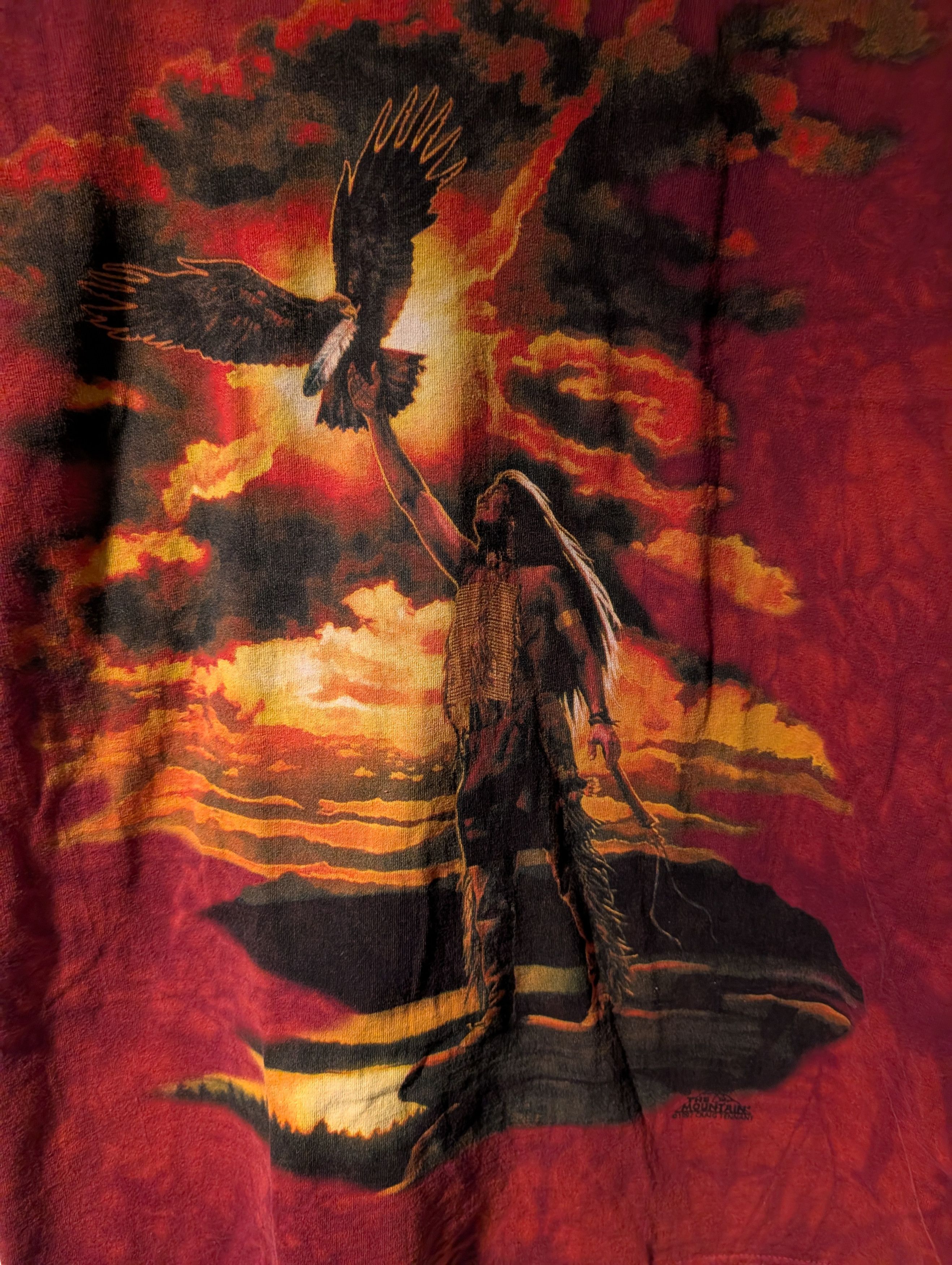 The Mountain Vintage 1997 The Mountain Eagle Native Tribal Medium T-Shirt Size US M / EU 48-50 / 2 - 2 Thumbnail