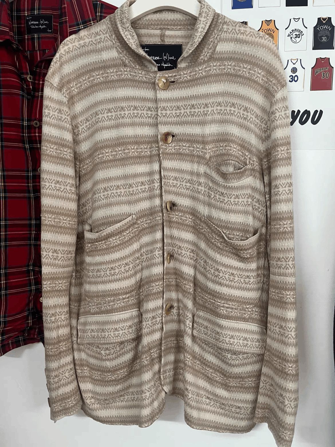 Number (N)ine Sz 2 Number Nine 08AW Birds Ethical Pattern Cardigan Size US M / EU 48-50 / 2 - 1 Thumbnail