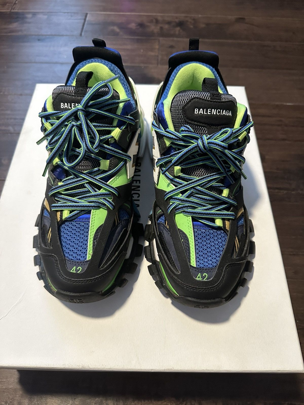 Balenciaga Balenciaga Track Green White Blue Size US 9 / EU 42 - 2 Thumbnail