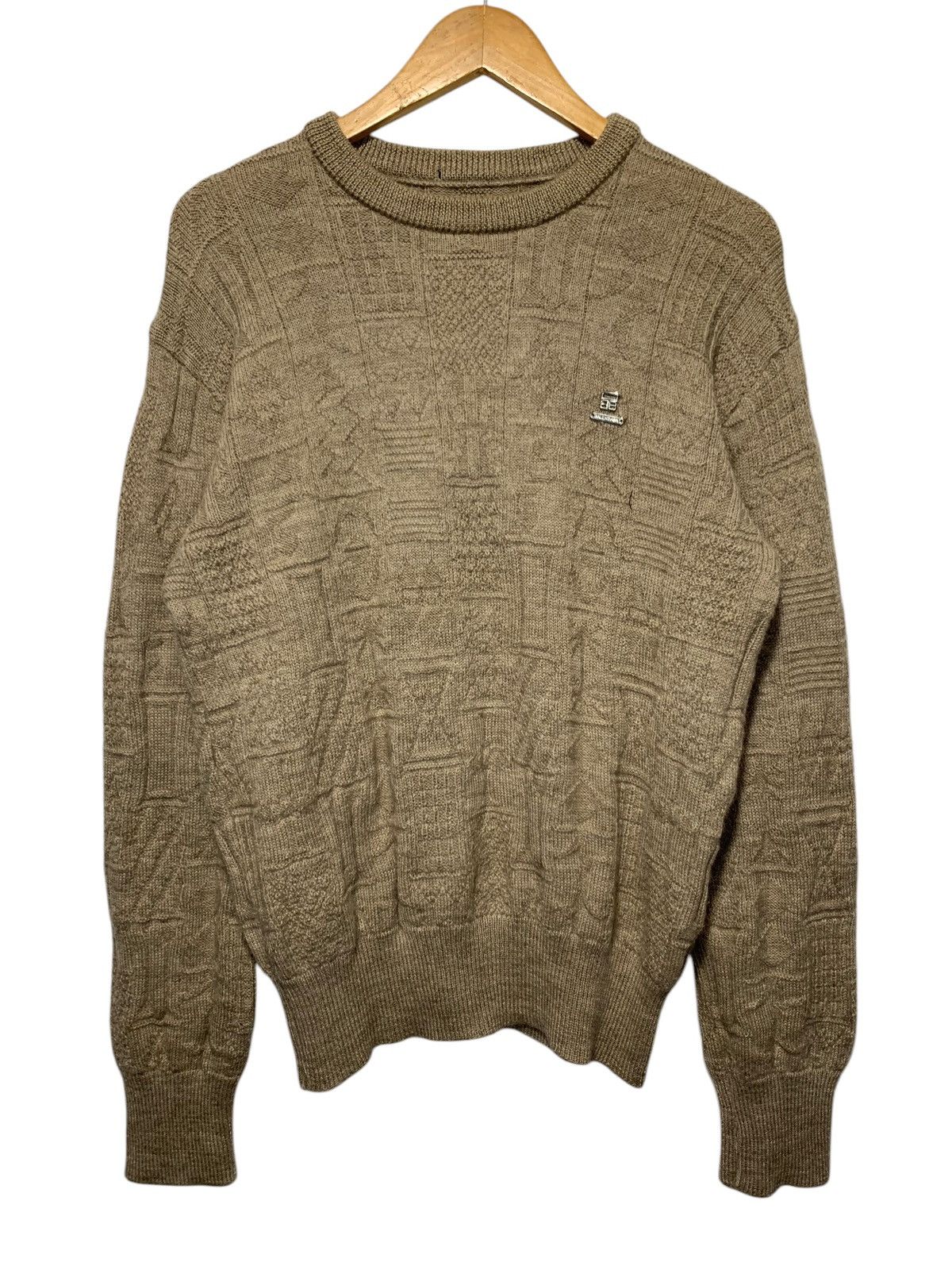 Balenciaga cable knit pattern mocha sweater