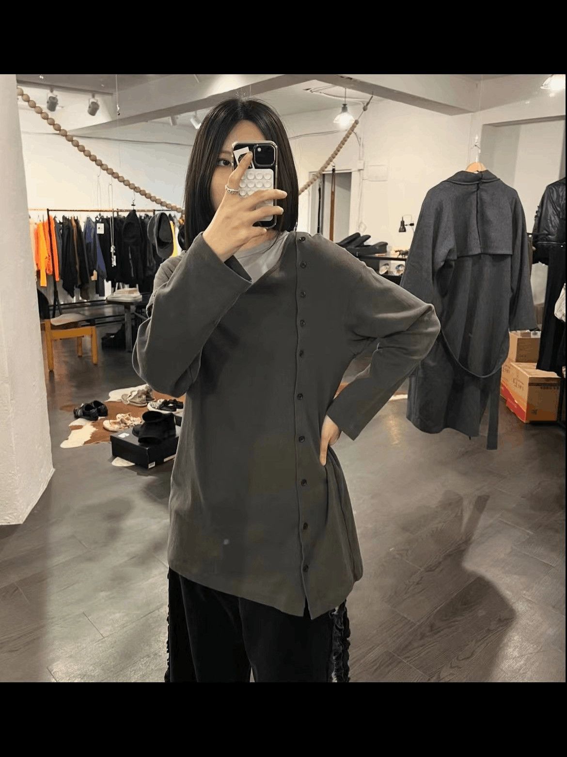 Other Yohji Yamamoto side button L/S Tee - DMC-2508 Size US L / EU 52-54 / 3 - 7 Thumbnail