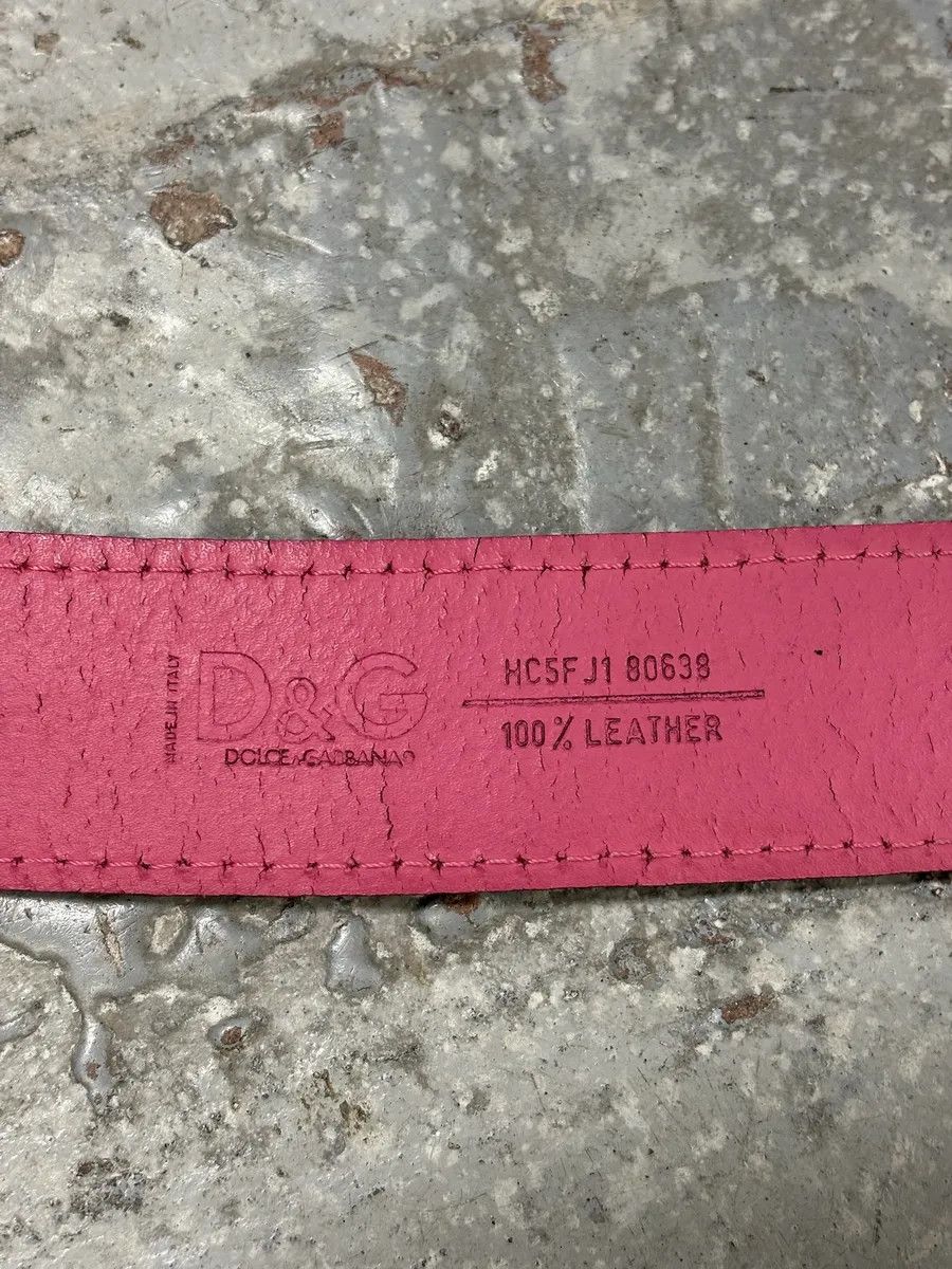 Dolce & Gabbana SS2004 Dolce & Gabbana Art Nouveau Pink Leather Belt Size ONE SIZE - 8 Thumbnail