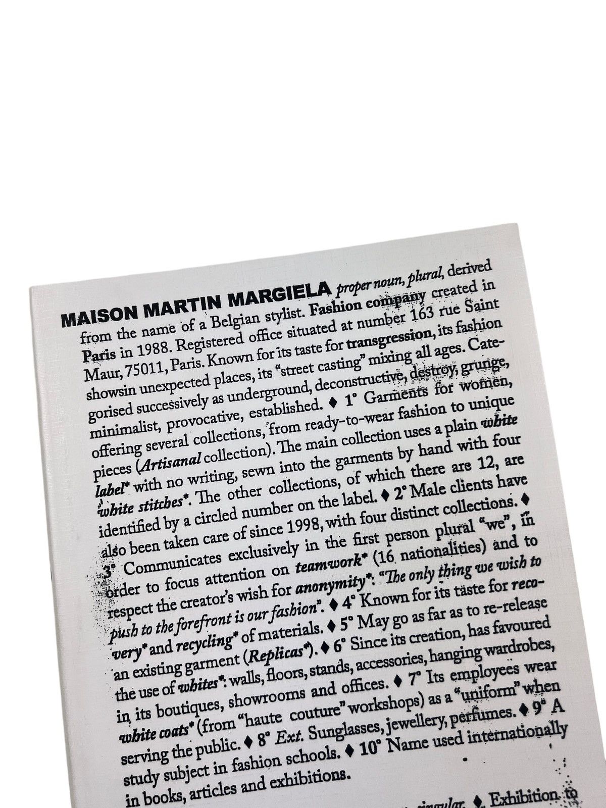 Maison Martin Margiela: 20 The Exhibition