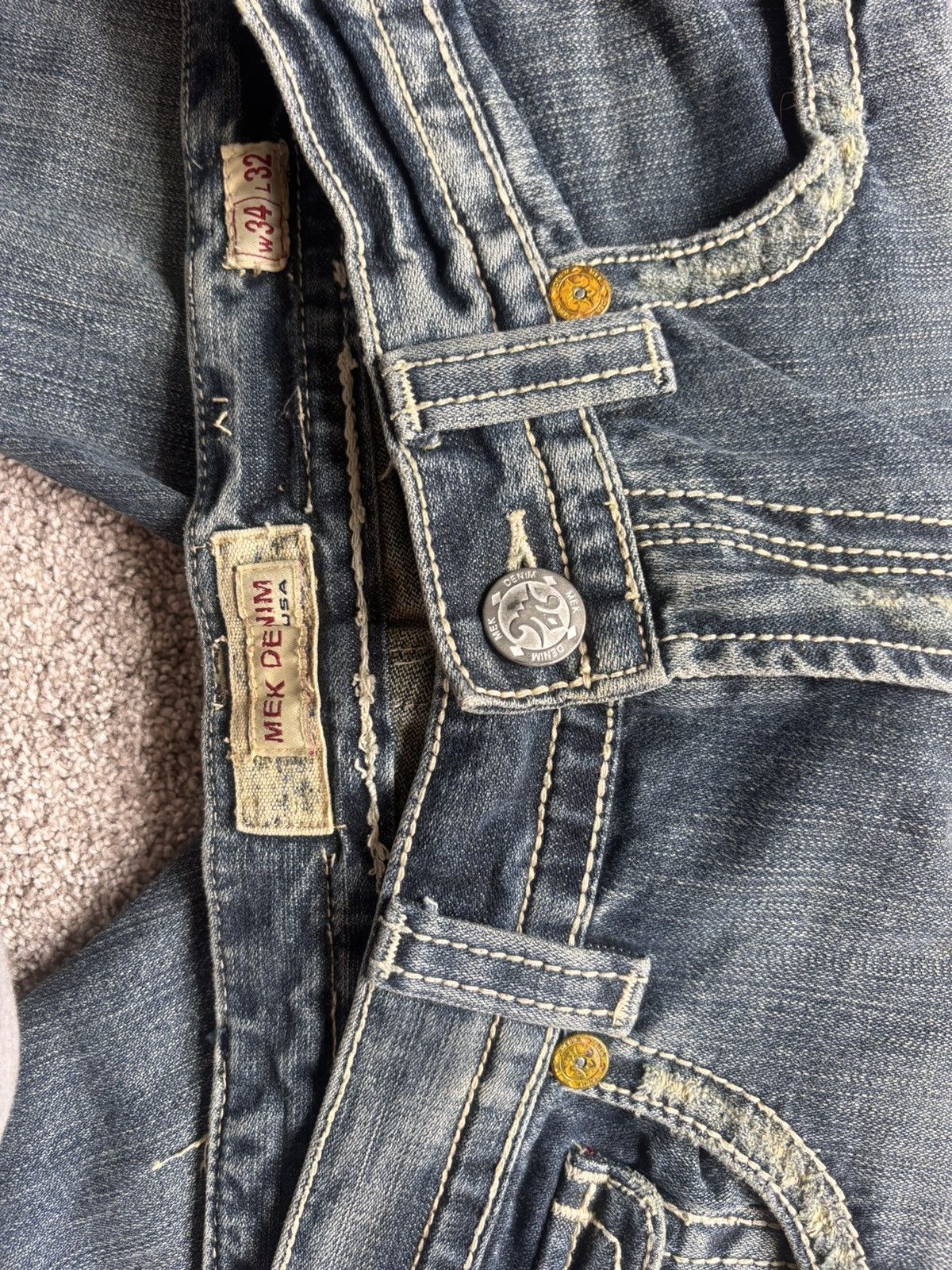 MEK MEK DISTRESSED DENIM Size US 34 / EU 50 - 3 Thumbnail