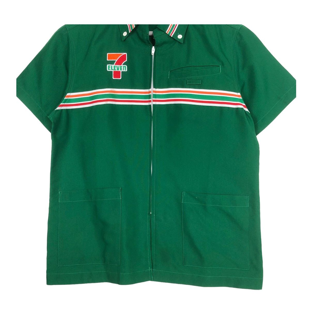Japanese Brand 💥VINTAGE 7 ELEVEN WORKER SHIRT ZIPPER STYLE Size US M / EU 48-50 / 2 - 5 Thumbnail