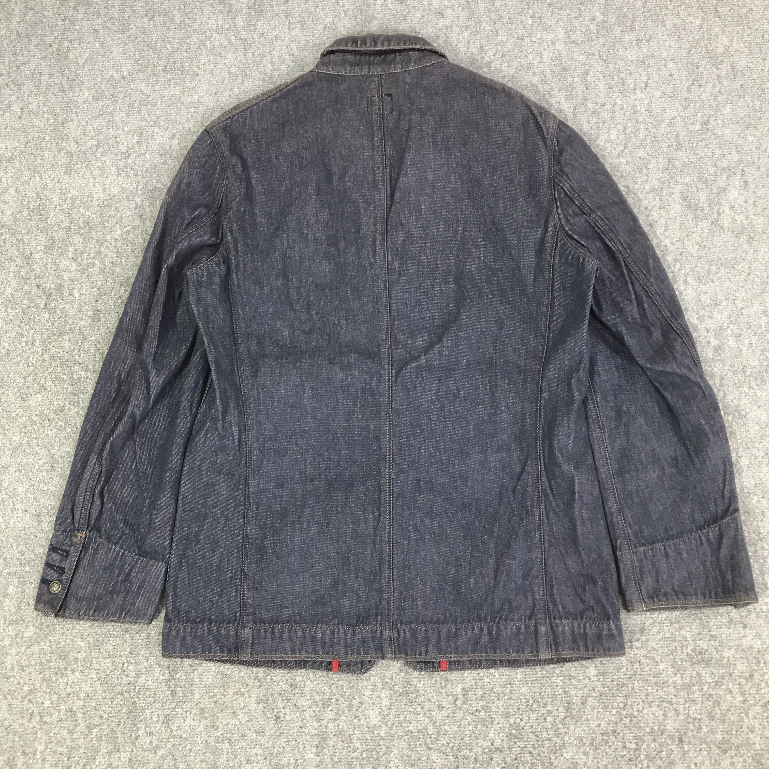 Japanese Brand RED EAR DENIM BLAZER COAT JACKET Size US L / EU 52-54 / 3 - 3 Thumbnail