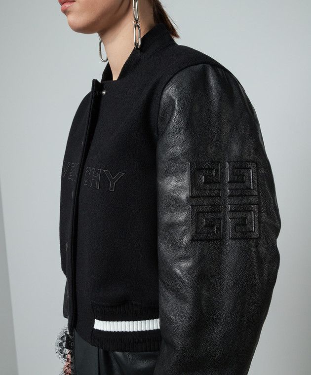 Givenchy o1w1db10325 Bomber Jacket In Wool in Black Size M / US 6-8 / IT 42-44 - 6 Thumbnail