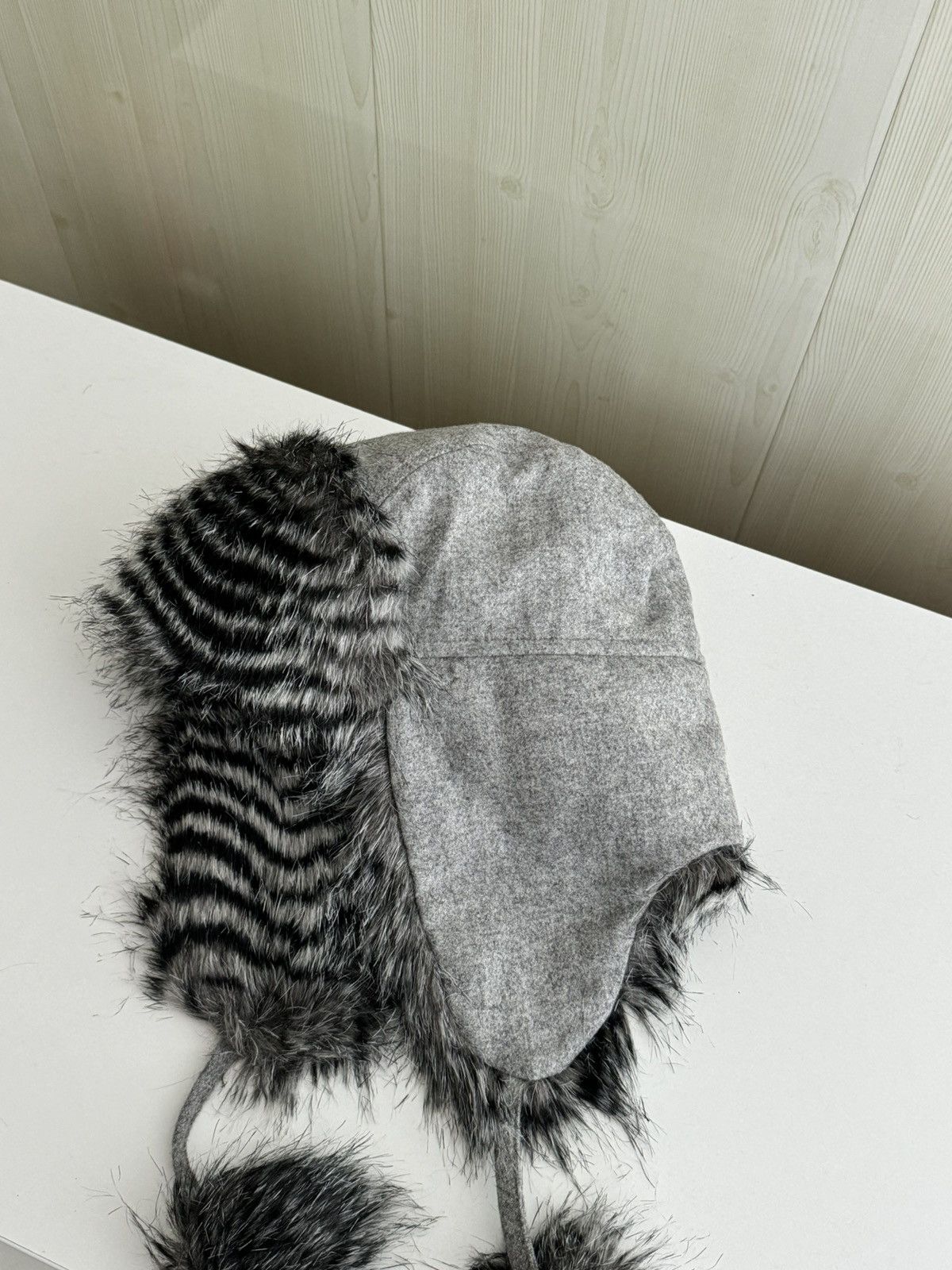 Japanese Brand Vintage Y2K fuzzy fur ushanka hat punk Japanese mohair Size ONE SIZE - 5 Thumbnail