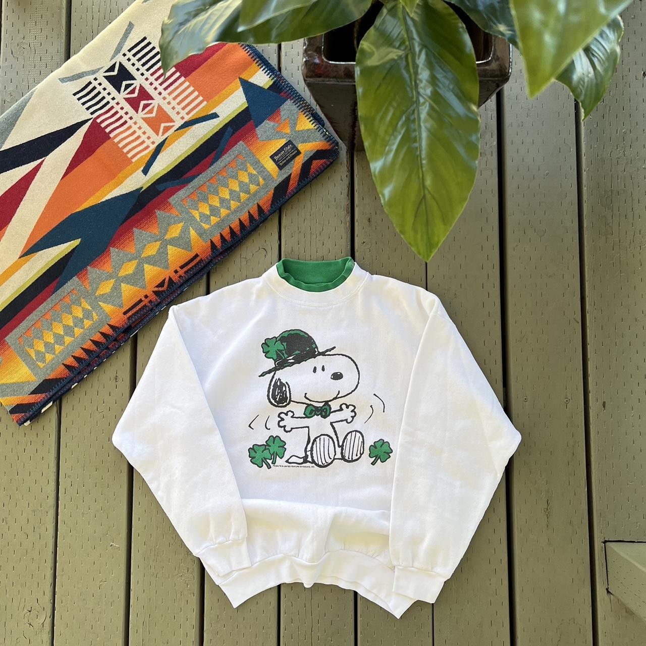 Peanuts Vintage Shamrock Snoopy Charlie Brown Peanuts sweatshirt Size US L / EU 52-54 / 3 - 3 Thumbnail
