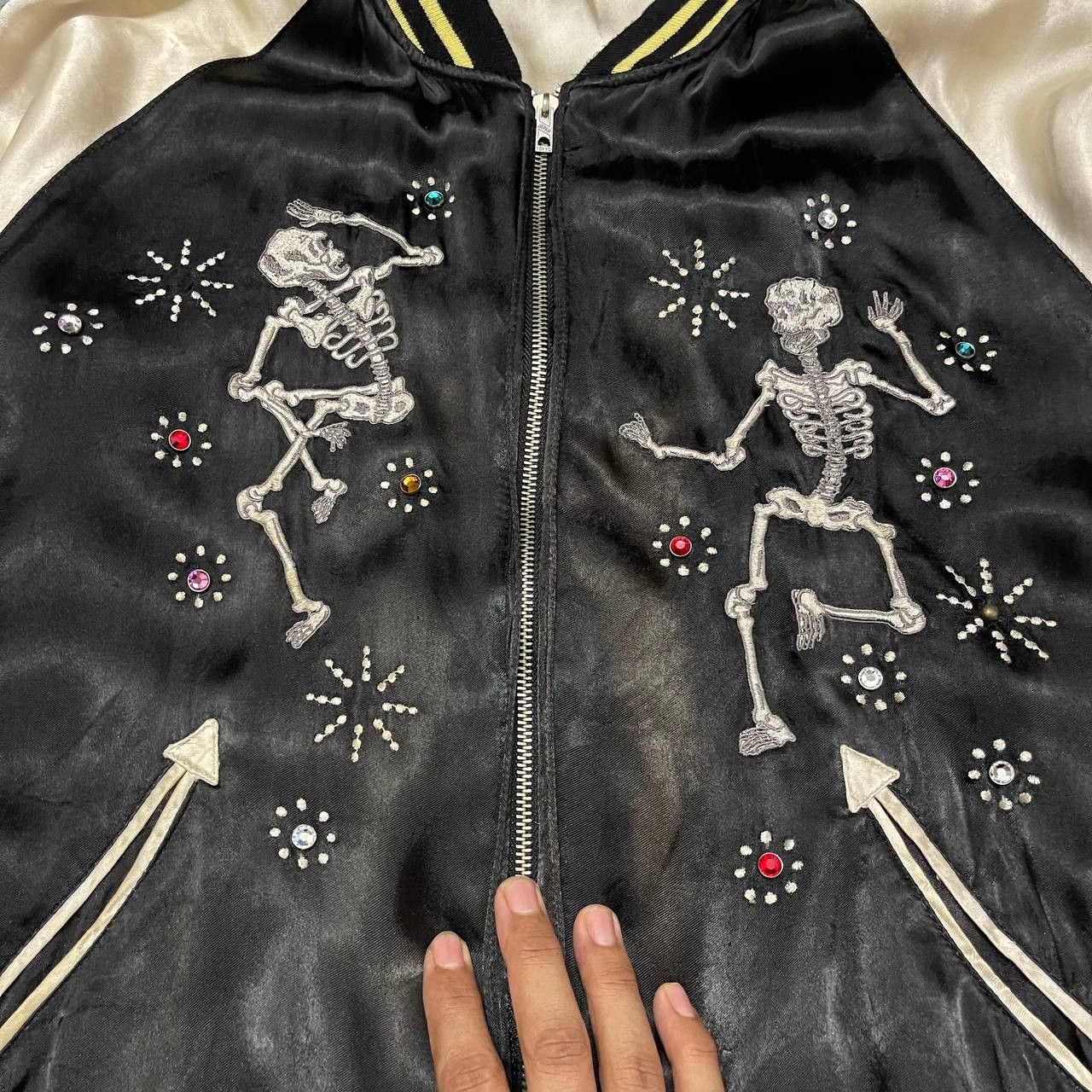 Tailor Toyo Vintage Sukajan Souvenir Jacket Skeletons Embroidery Size US M / EU 48-50 / 2 - 5 Thumbnail