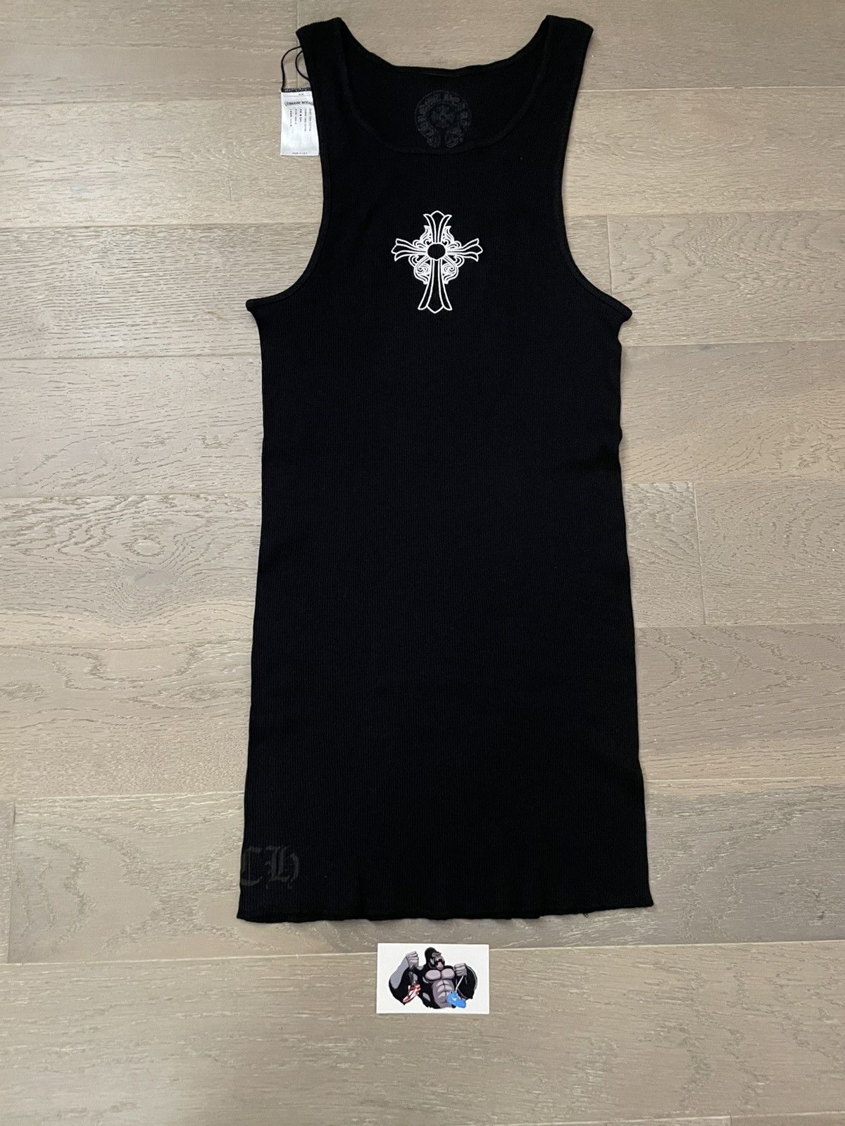 Chrome Hearts Chrome Hearts Hairy Cross Rib Tank Top Black | Grailed