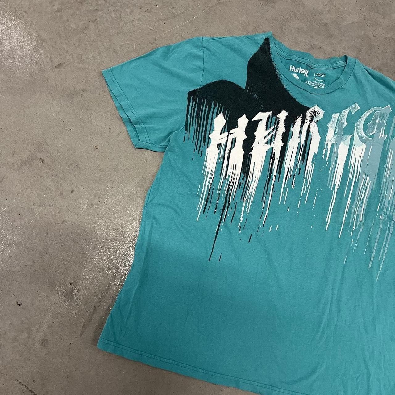 Hurley Crazy Vintage Y2K/2000s Hurley Y2K Center Drip Spellout women’s T Shirt! Size US L / EU 52-54 / 3 - 2 Thumbnail