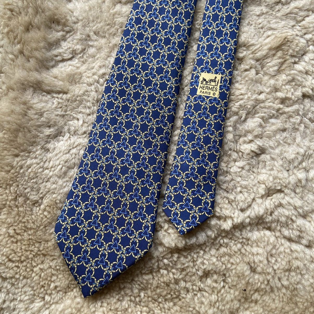 Hermes × Vintage HERMES Paris Silk Tie Made In France Size ONE SIZE - 3 Thumbnail