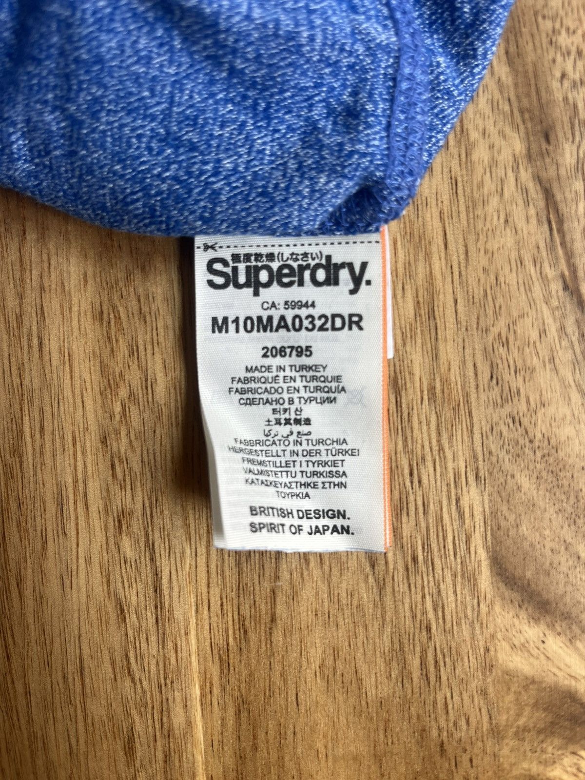 Superdry Men’s Blue Superdry T-Shirt Size US L / EU 52-54 / 3 - 4 Thumbnail