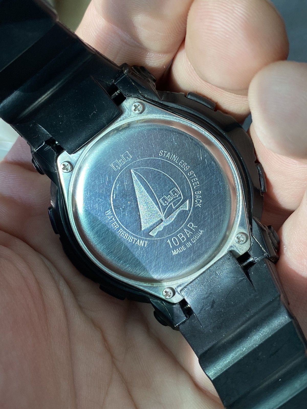 Vintage Black Digital Chronograph Sport Watch WR 10BAR Size ONE SIZE - 6 Thumbnail