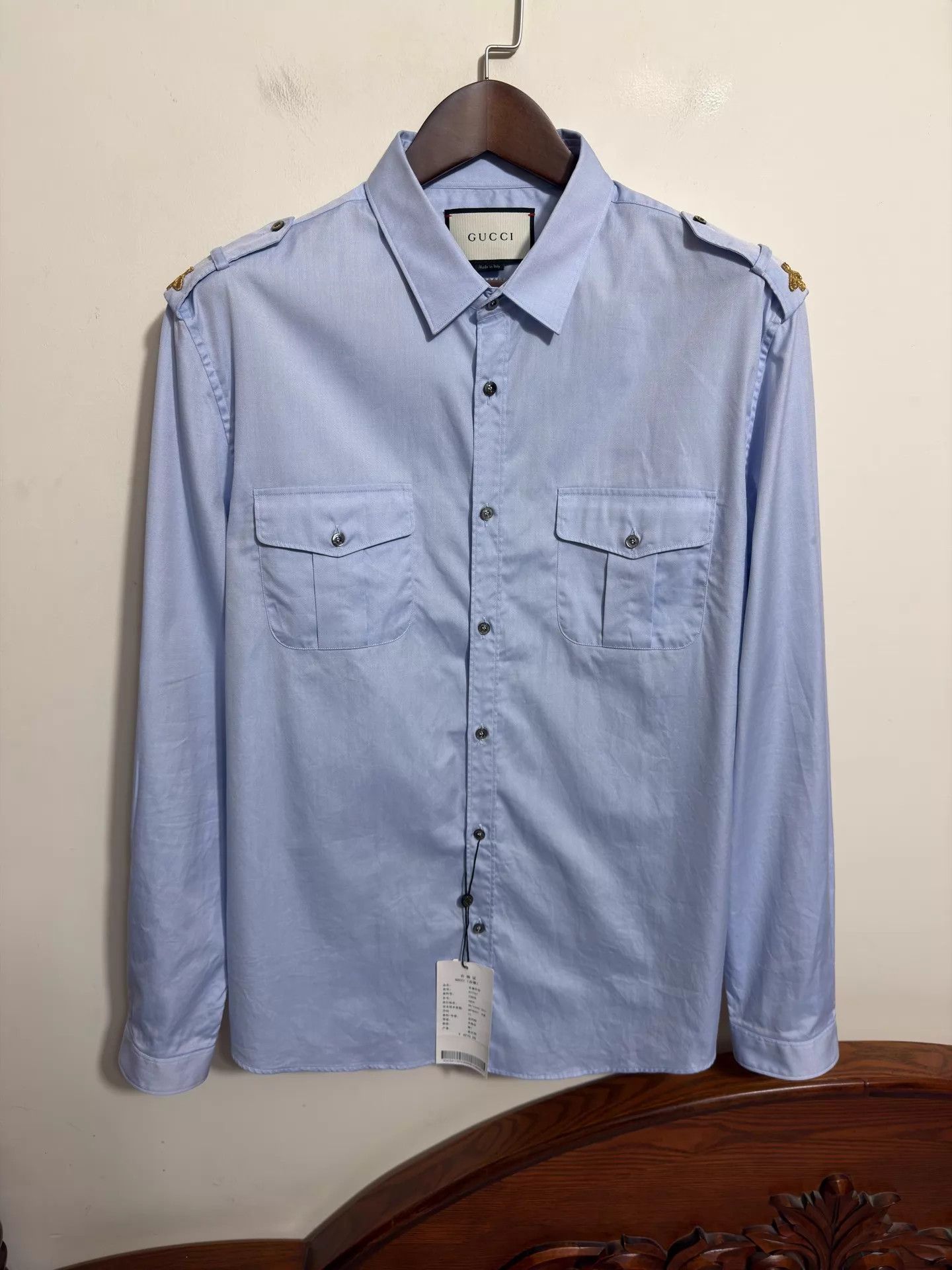 Gucci Gucci Slim Fit Oxford Longsleeve Shirt 43 Size US XXL / EU 58 / 5 - 1 Thumbnail