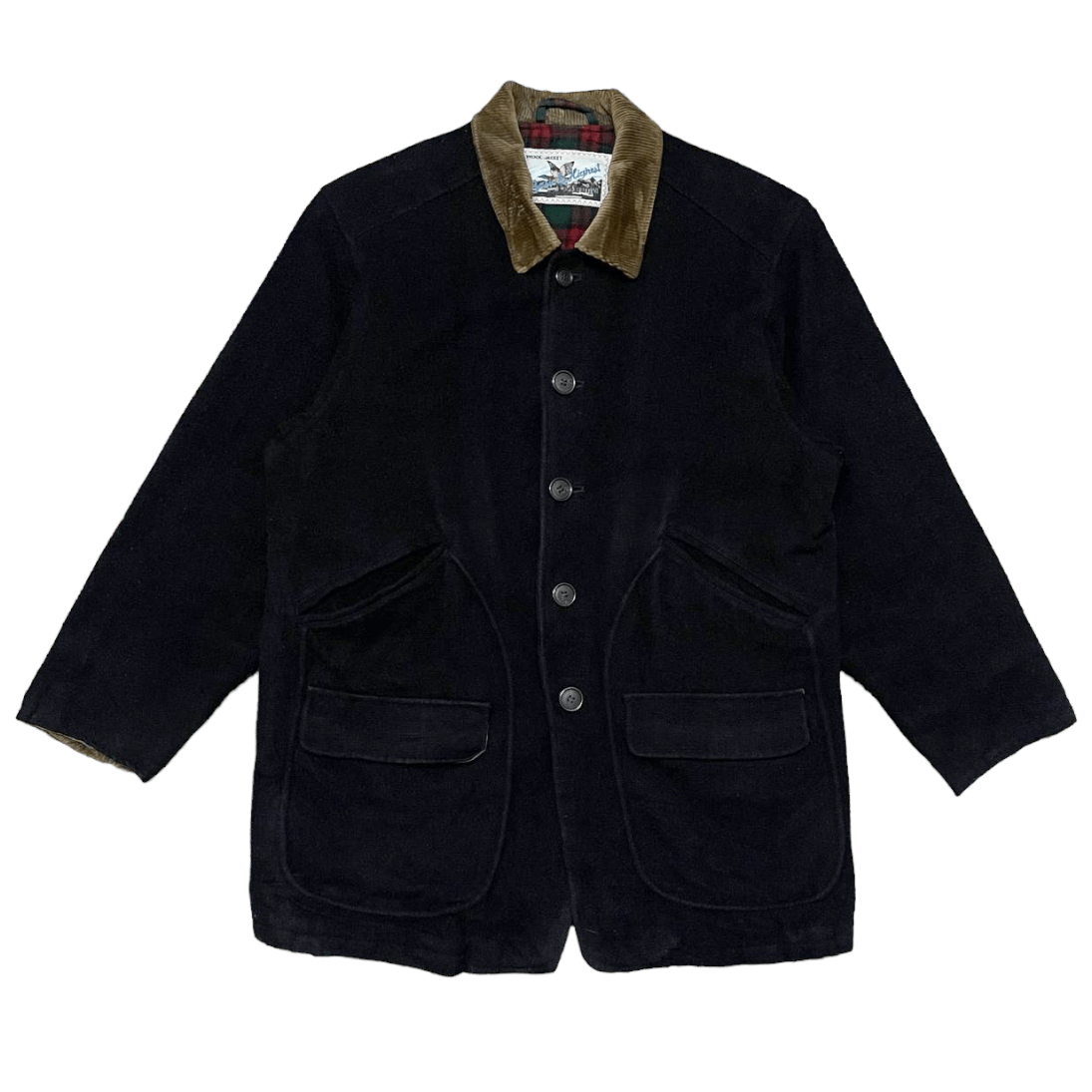 image of Archival Clothing x Vintage VTG Basic & Highest By Mac Hope Wool Jacket Corduroy Collar in Black (S