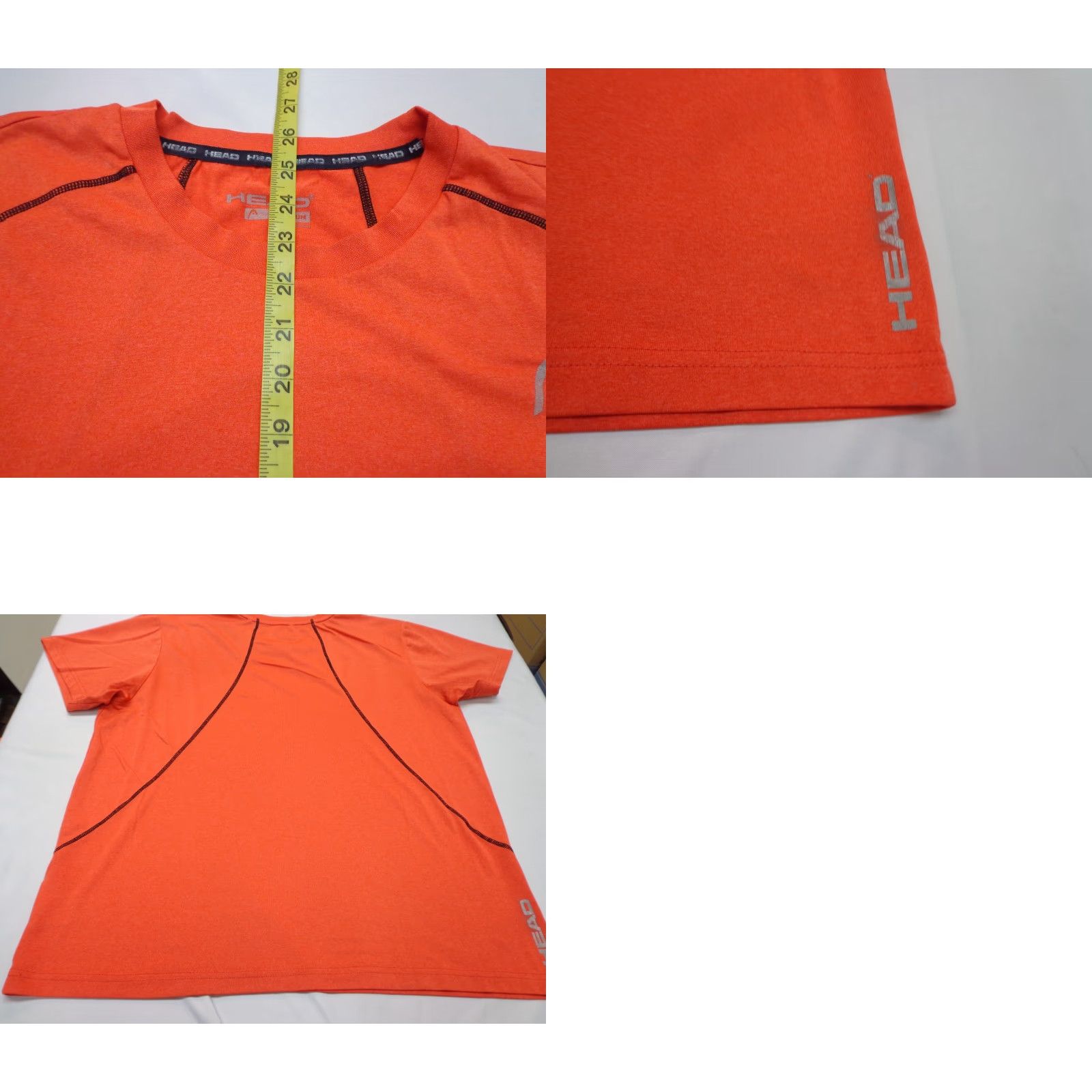 Vintage HEAD T-Shirt Men Medium Orange Hypertek Logo Short Sleeve Crew Neck Easy Care Sports Classic Size US M / EU 48-50 / 2 - 8 Thumbnail