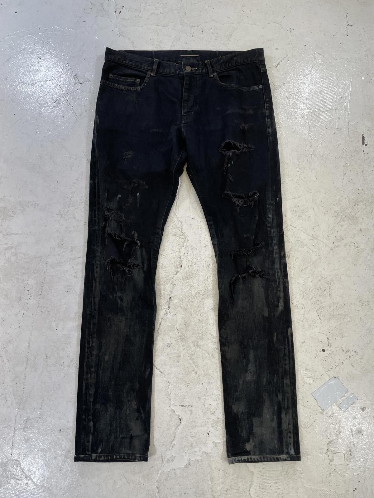 Saint Laurent Paris 2014 Saint Laurent Oil Spill denim Size US 34 / EU 50 - 1 Thumbnail