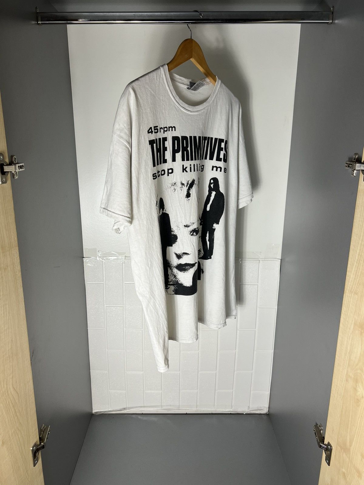 Band Tees VINTAGE THE PRIMITIVES STOP KILLING ME 45 RPM ROCK METAL 90s Size US XXL / EU 58 / 5 - 2 Thumbnail