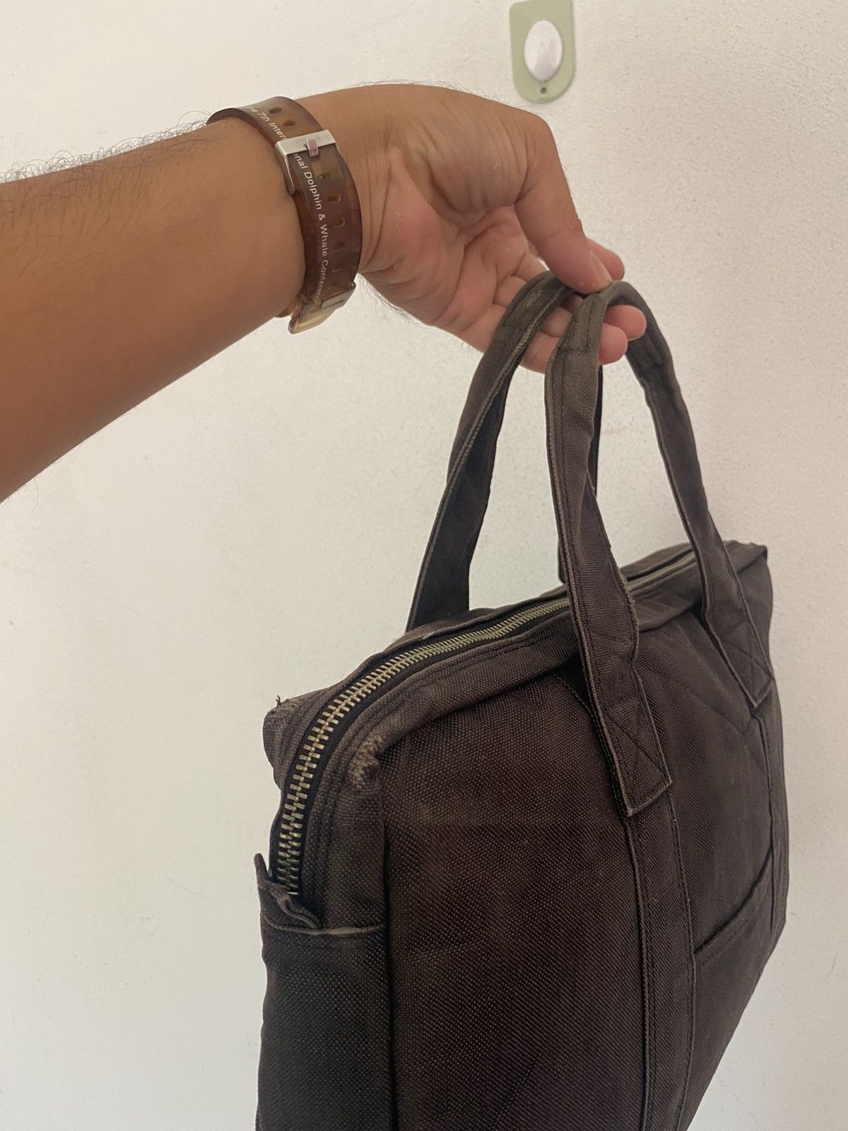 Japanese Brand × Porter BAG PORTER BY YOSHIDA KABAN BLACK IN COTTON MESSENGER BAG Size ONE SIZE - 8 Thumbnail