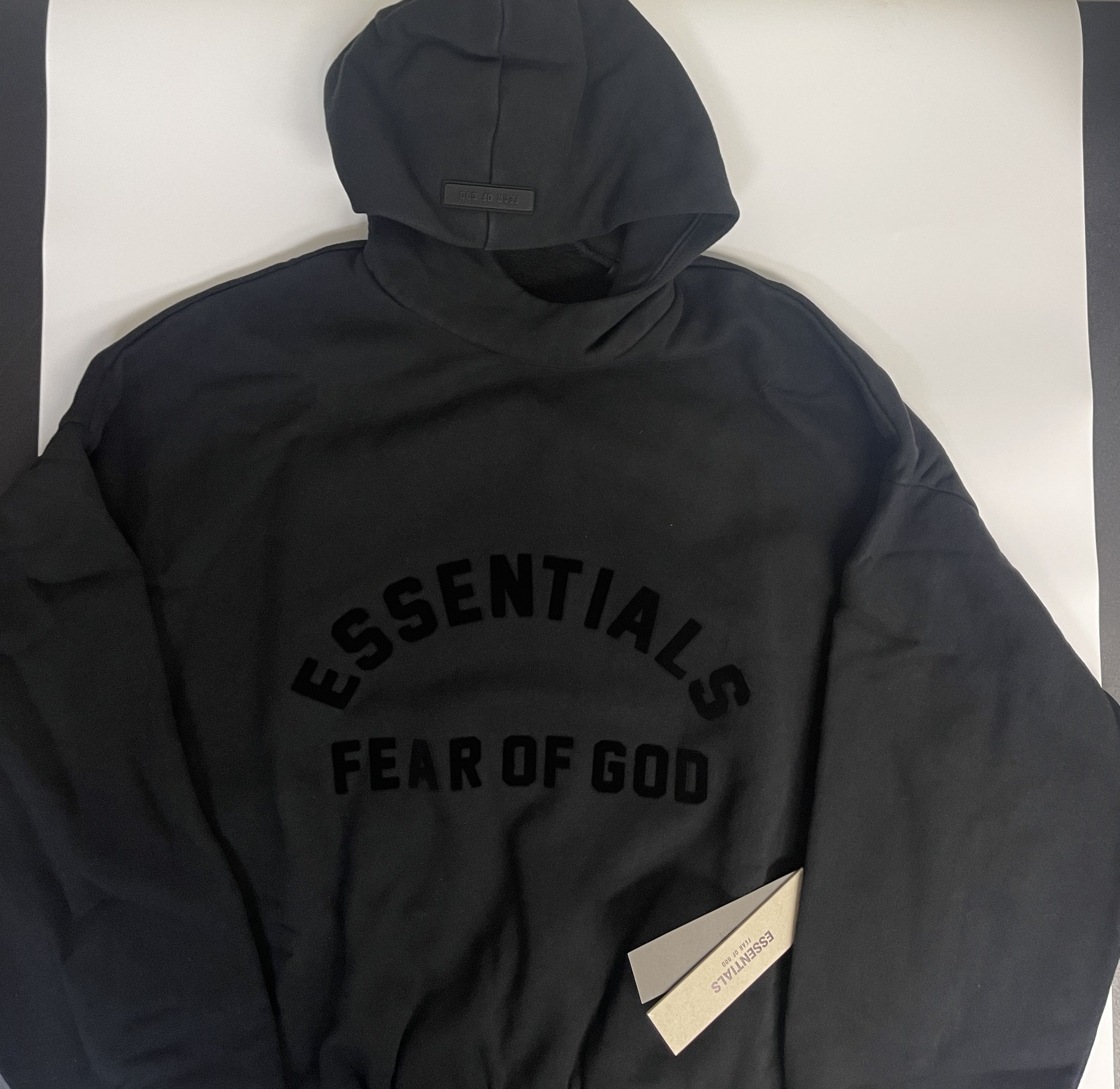 Fear of God 🔥🔥Fear of God Essentials Hoodie Jet Black Sz(XS) Size US XS / EU 42 / 0 - 7 Thumbnail