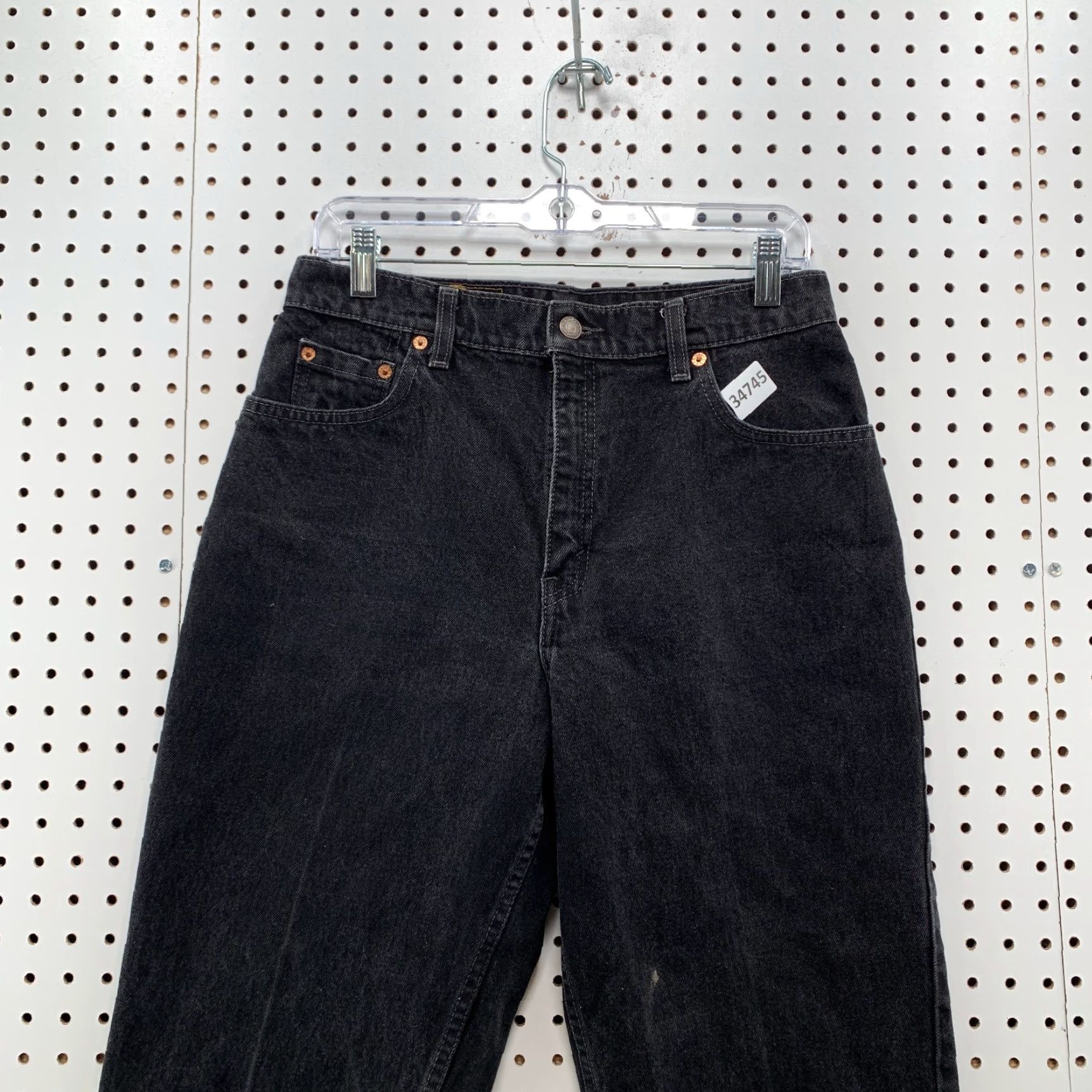 Levi's VINTAGE Levis Jeans Womens Size 12 Black Denim FITS 30x24 Relaxed Tapered Size 34" / US 12 / IT 48 - 2 Thumbnail