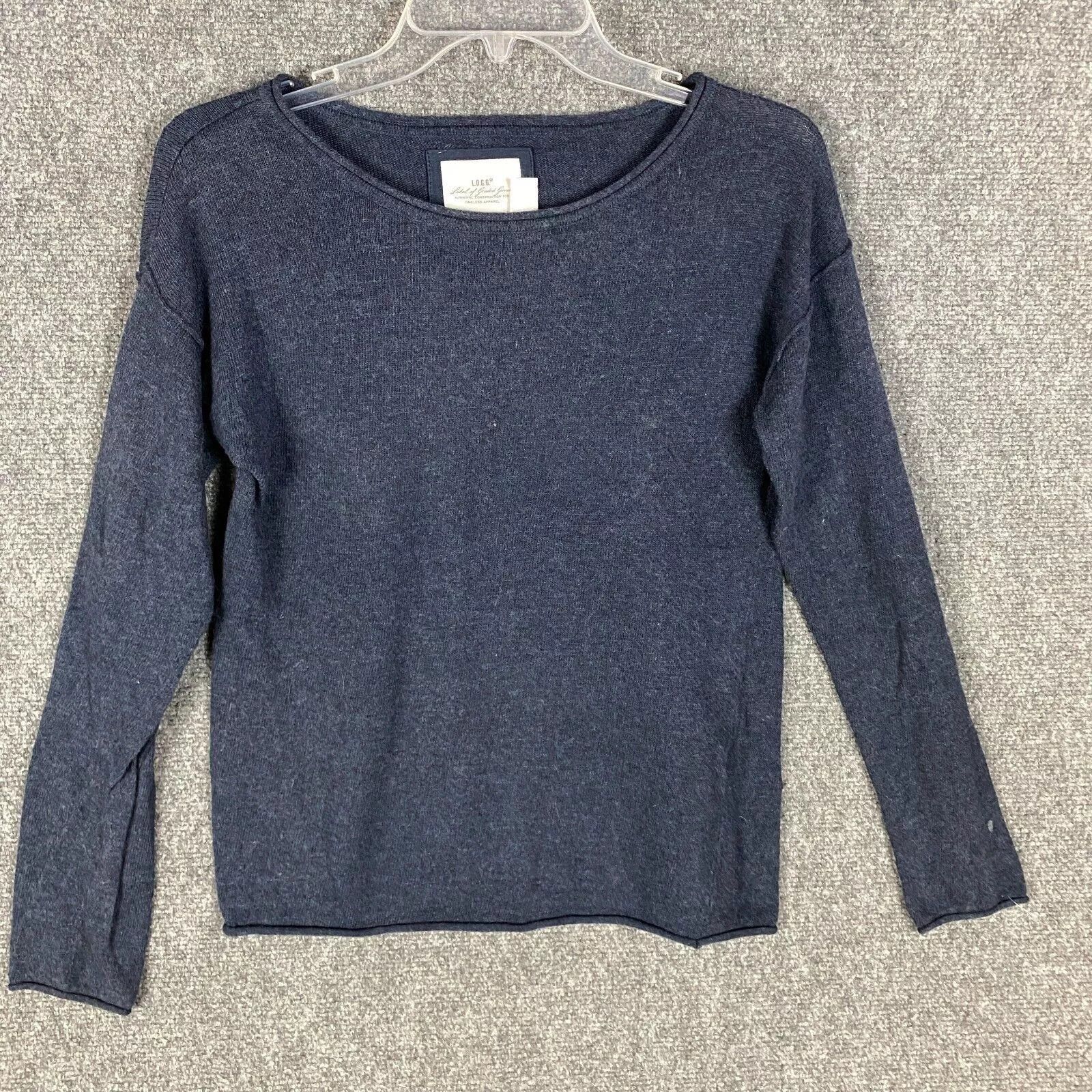 H&M H&M LOGG Sweater Women's Small Pullover Blue Cotton Blend S Size S / US 4 / IT 40 - 1 Thumbnail