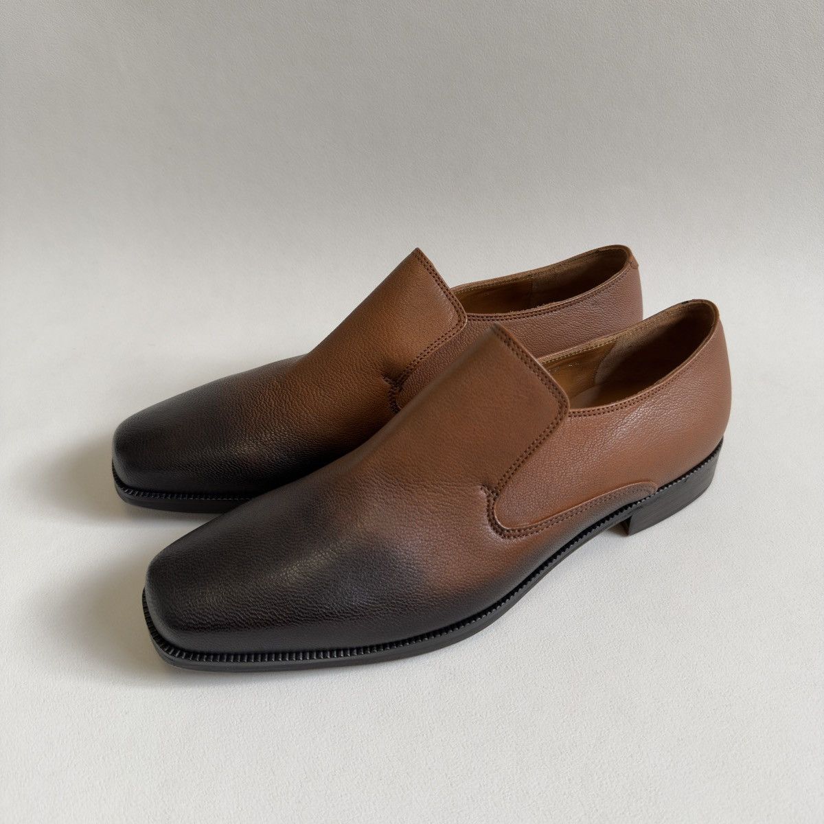 Dries Van Noten Brown ‘Burnished Toes’ Leather Loafers Size US 11 / EU 44 - 3 Thumbnail