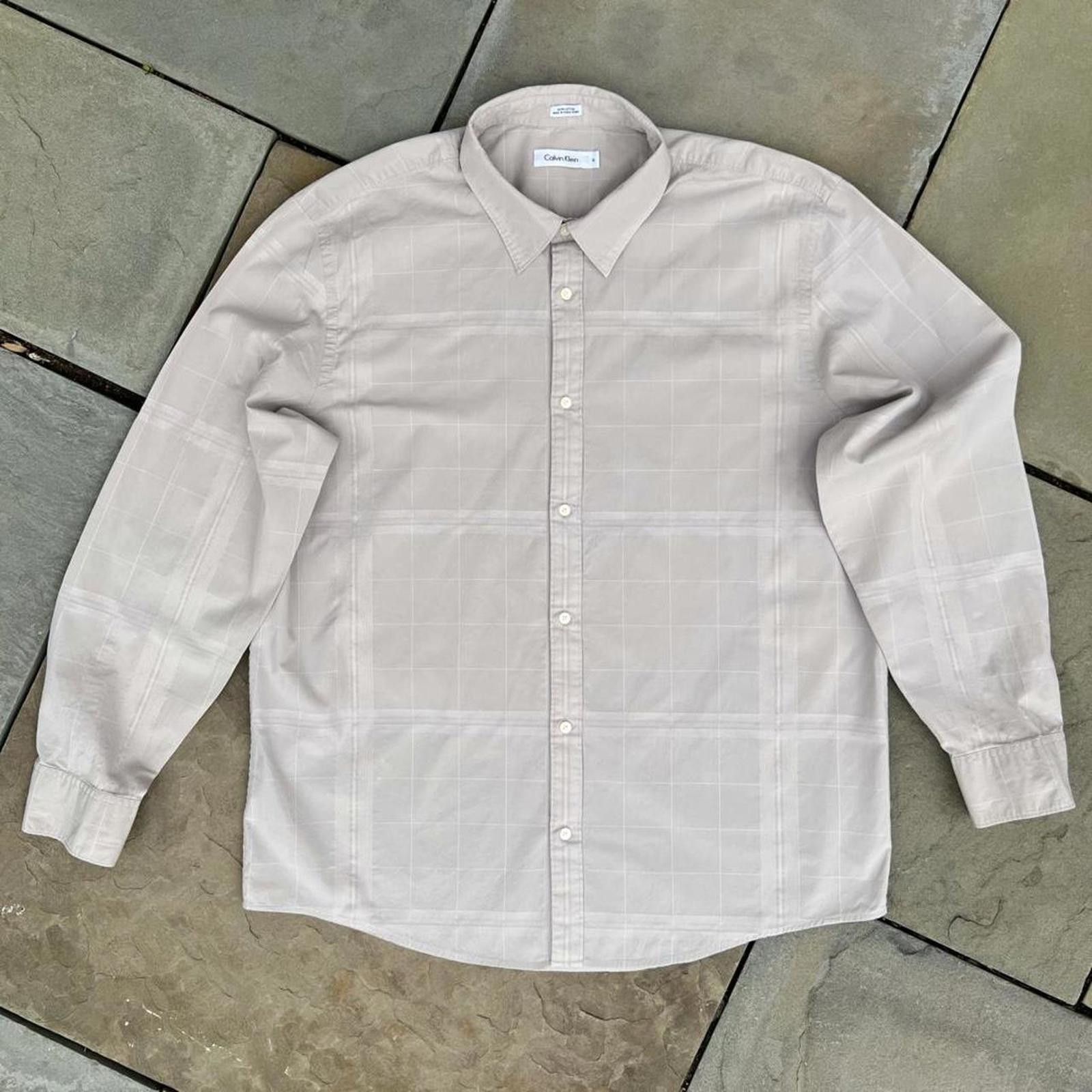 Calvin Klein Vintage 90s Tan Tonal Plaid Button Down Shirt Size US XL / EU 56 / 4 - 1 Thumbnail