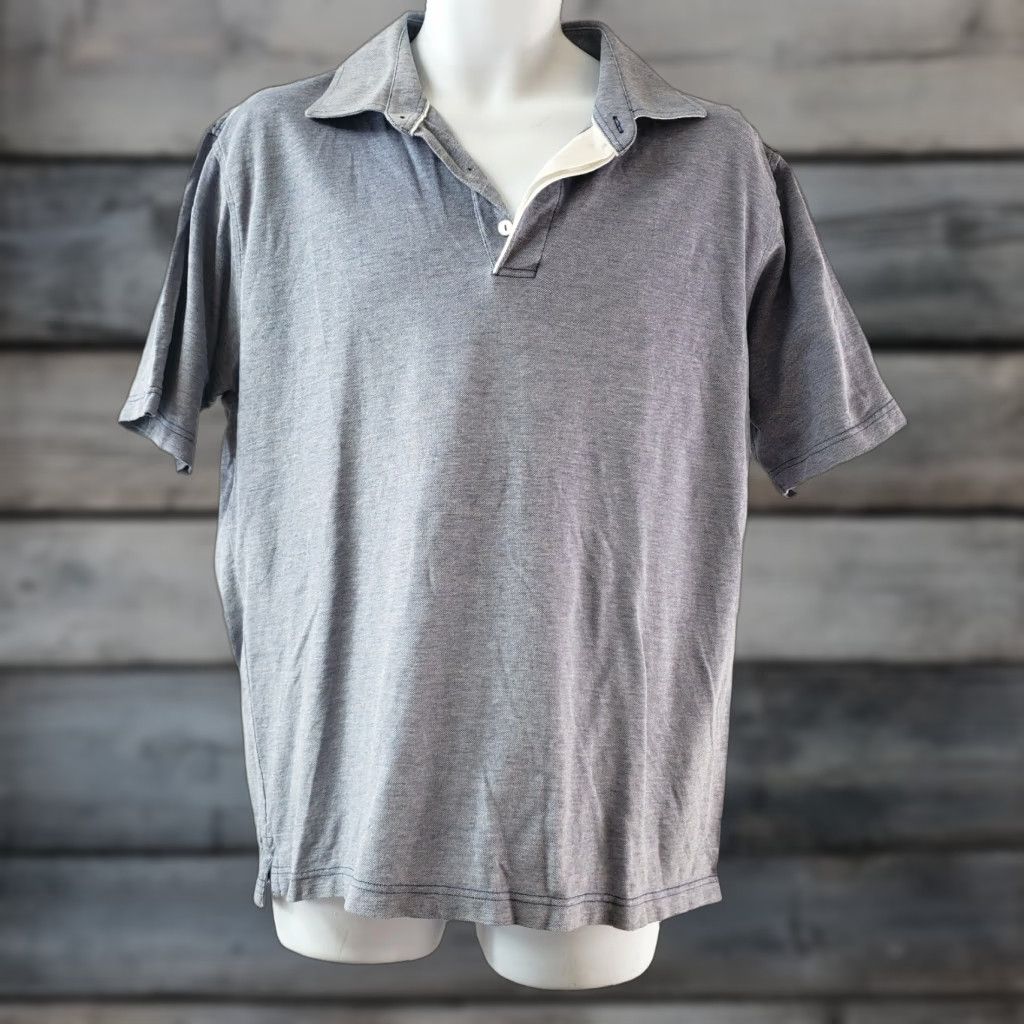Peter Millar Peter Millar Polo Mens Solid Blue Cotton Short Sleeve Tailored Fit Large Size L Shirt Mens Blue Polo Size US L / EU 52-54 / 3 - 1 Thumbnail
