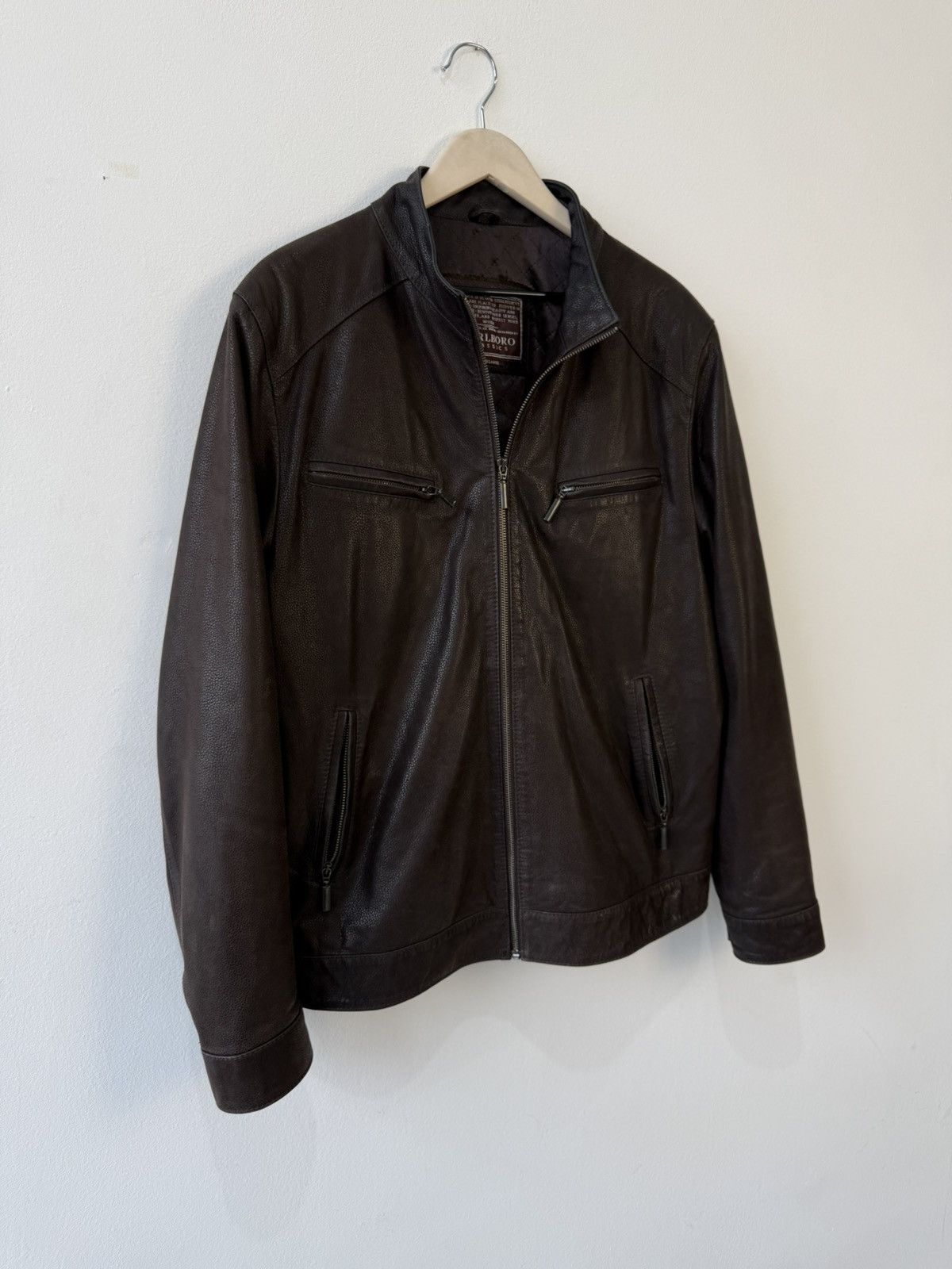 Marlboro Classics Malboro Classics Vintage 90s Brown Leather Jacket Size US XXL / EU 58 / 5 - 4 Thumbnail